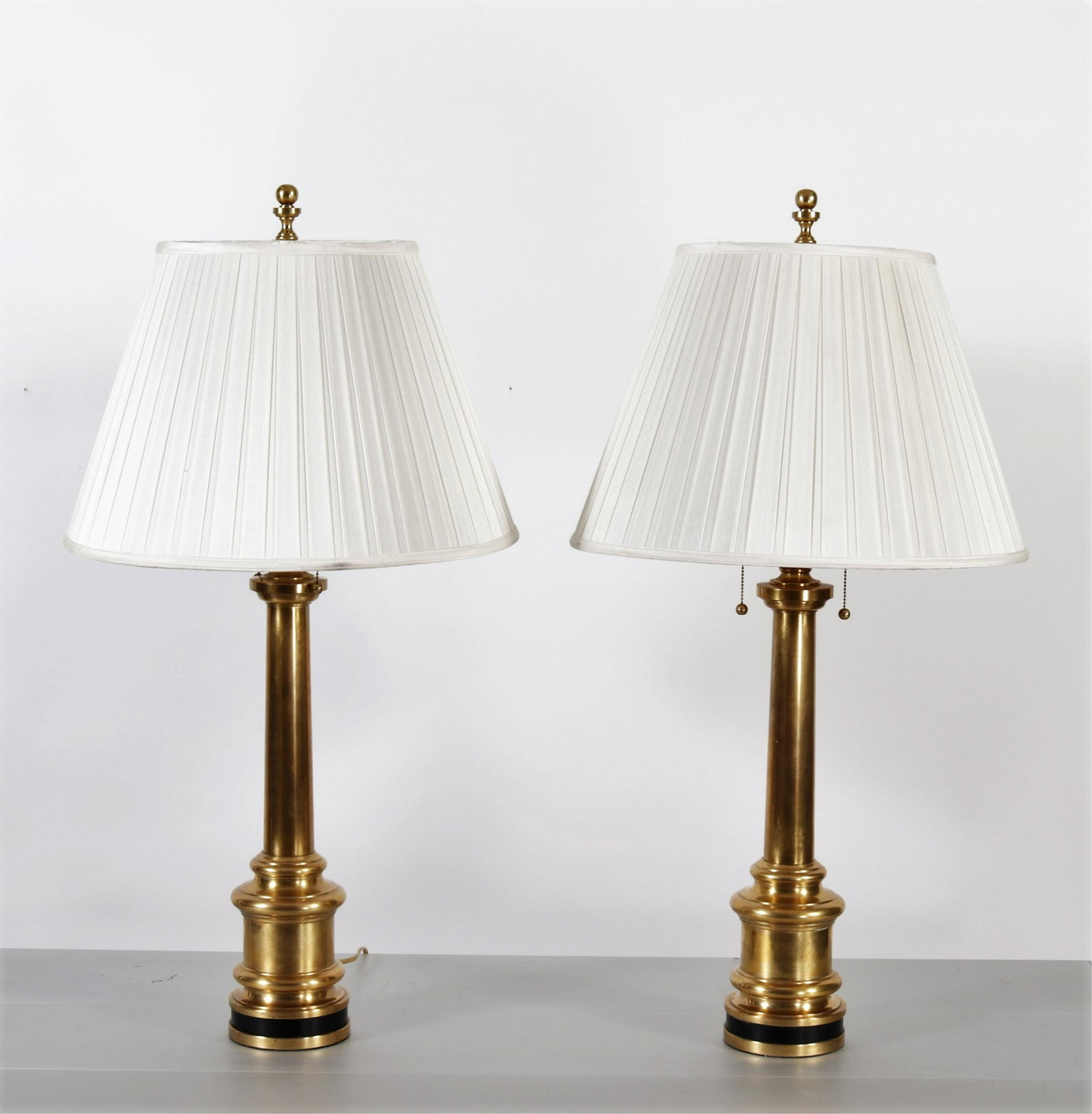 Pair of Ralph Lauren Brass Columnar Lamps (1 of 4)