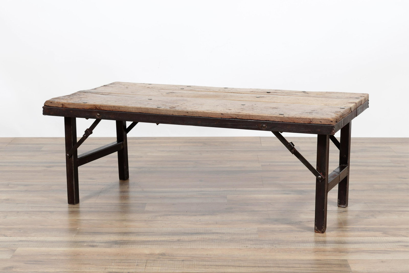 Custom Steel Frame and Wood Cocktail Table (1 of 5)