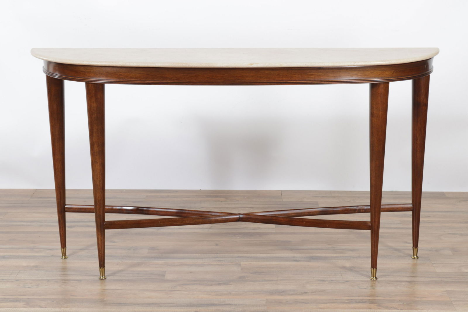Italian Mid Century Modern Demi-Lune Console (1 of 7)
