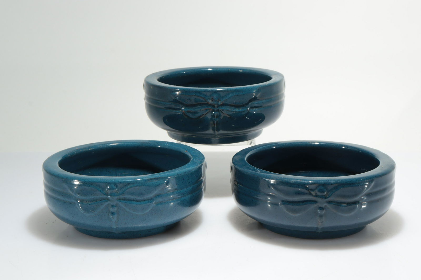 Peters & Reed - Blue Pottery Dragonfly Bowls (1 of 2)