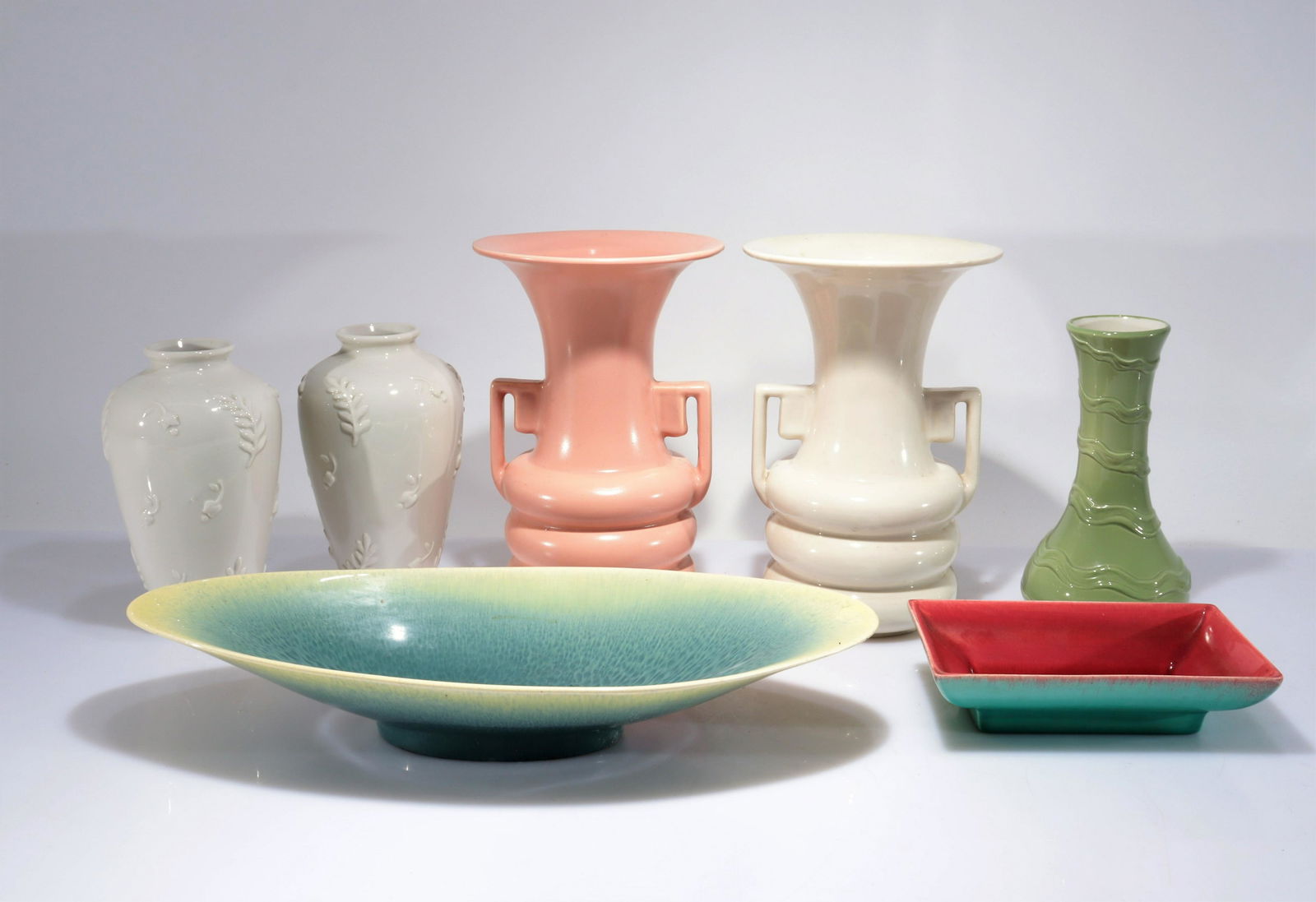 American Mid Century Pottery Vases & Trays (1 of 7)