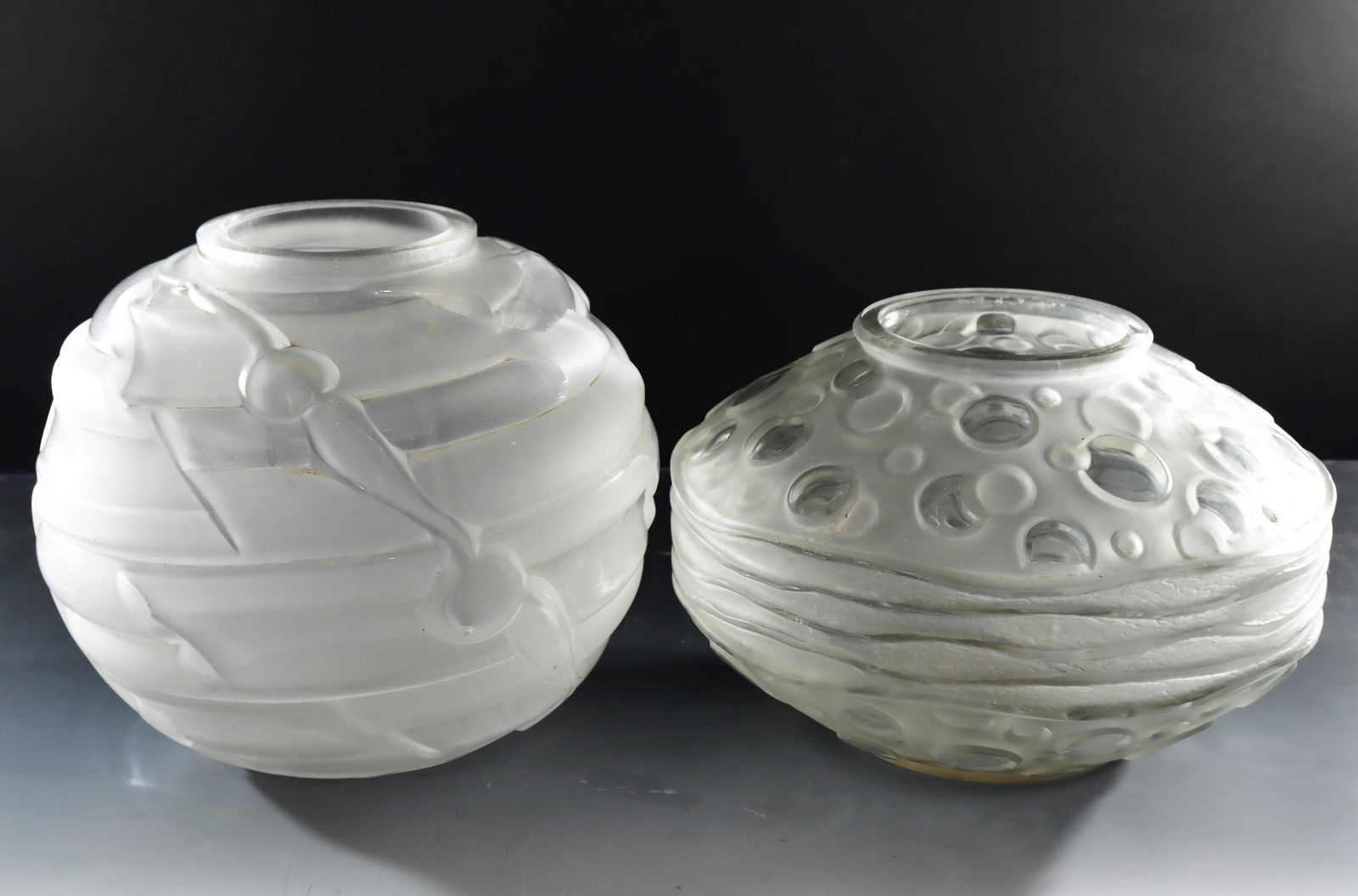Andre Hunebelle - Two Large Acid Etched Vases (1 of 5)