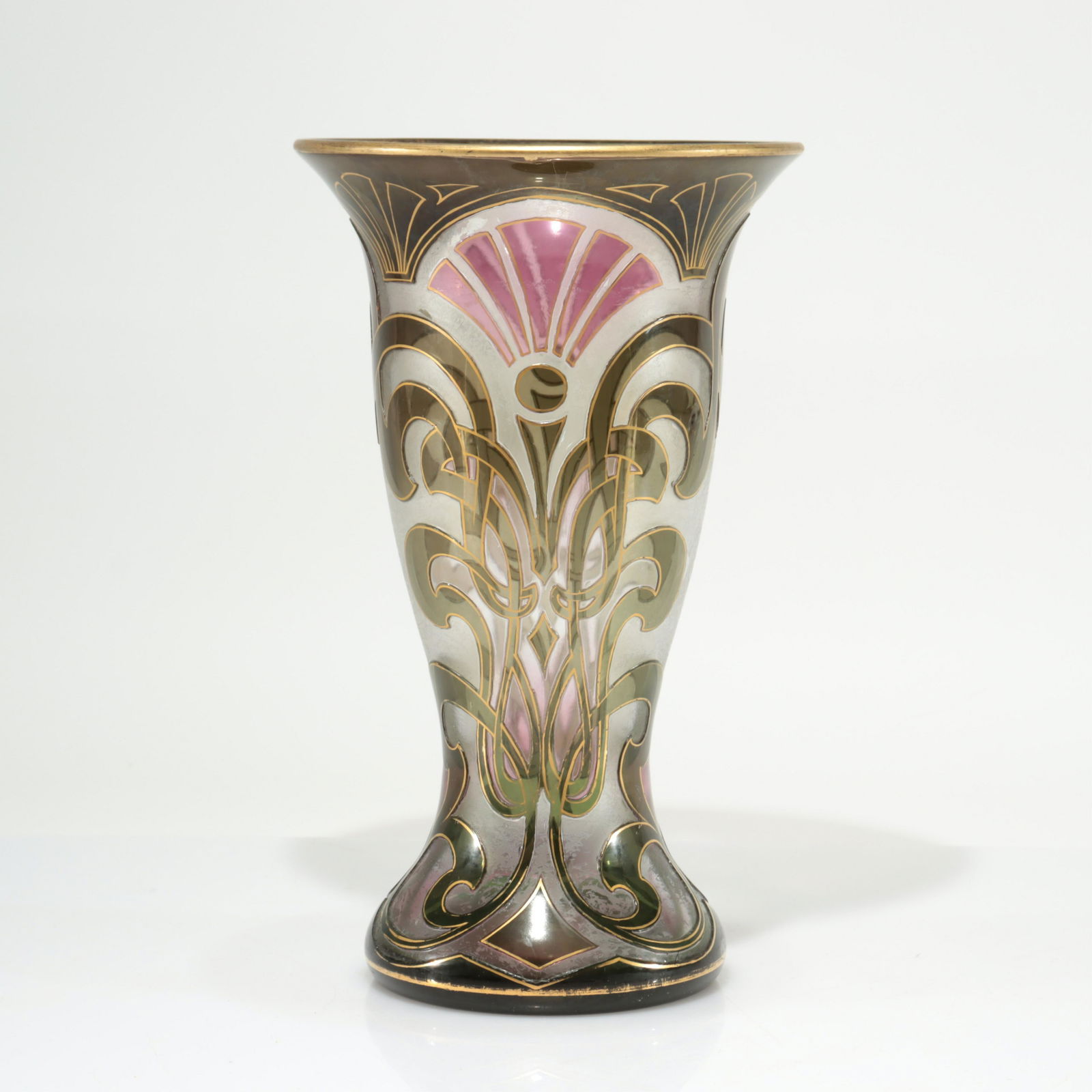 Honesdale - Gilt Acid Etched Glass Vase (1 of 4)