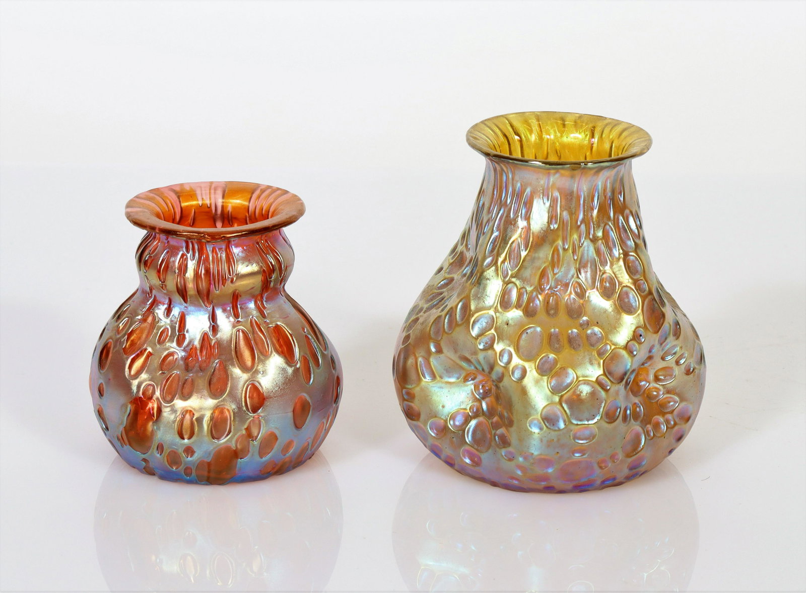Loetz - Two Iridescent Glass Vases (1 of 3)