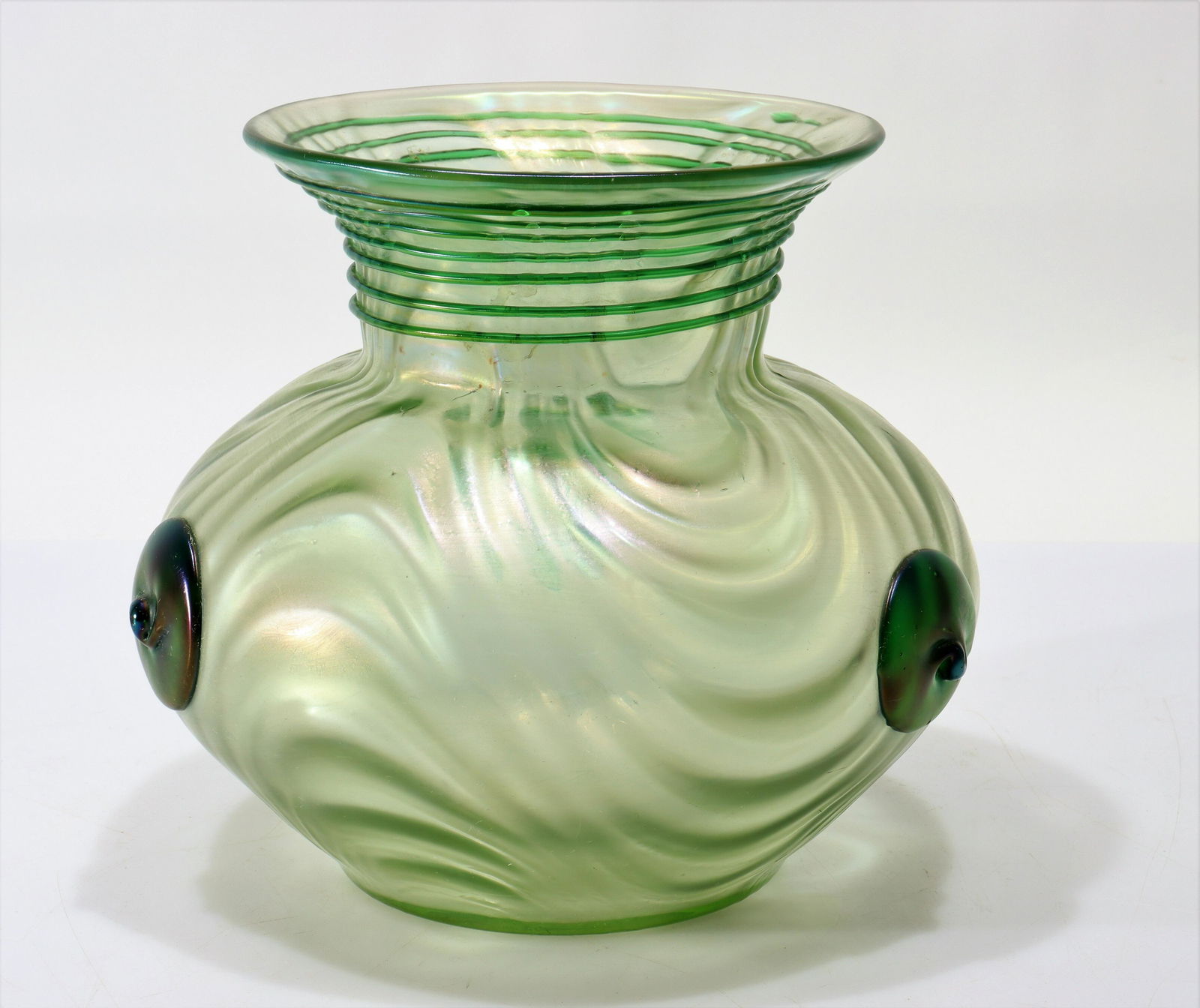 Loetz - Iridescent Green Glass Vase (1 of 4)