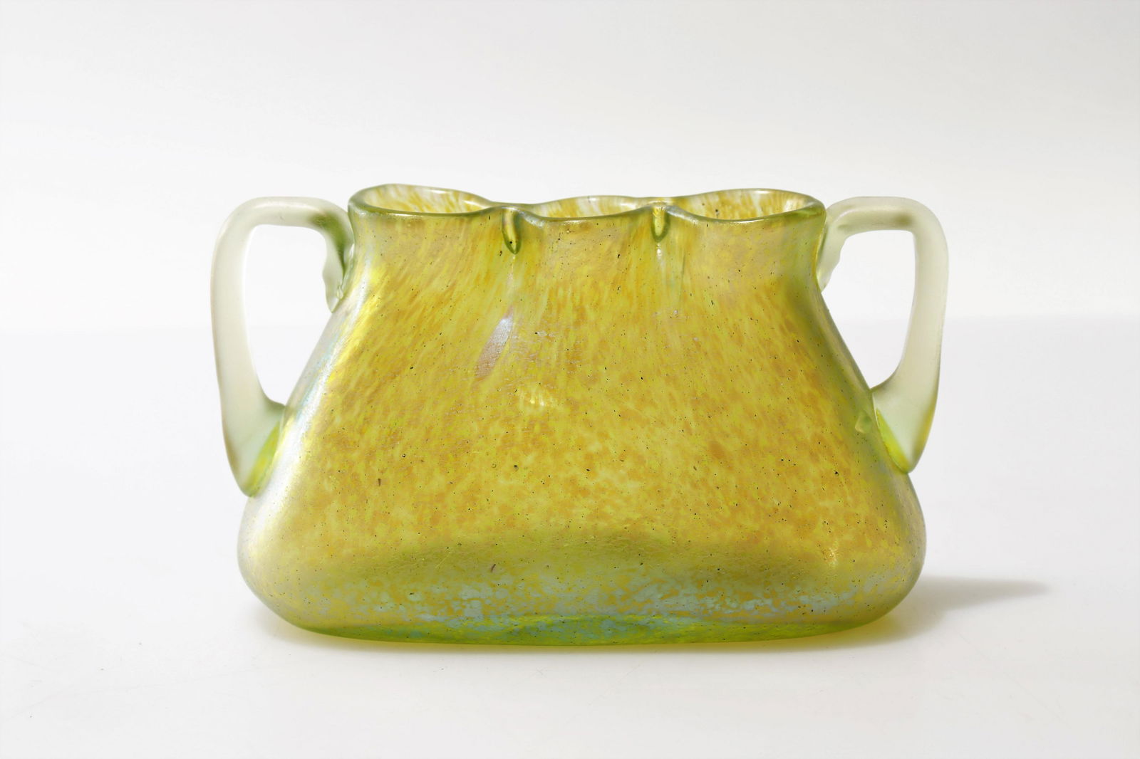 Loetz - Papillon Green Glass Bud Vase (1 of 3)