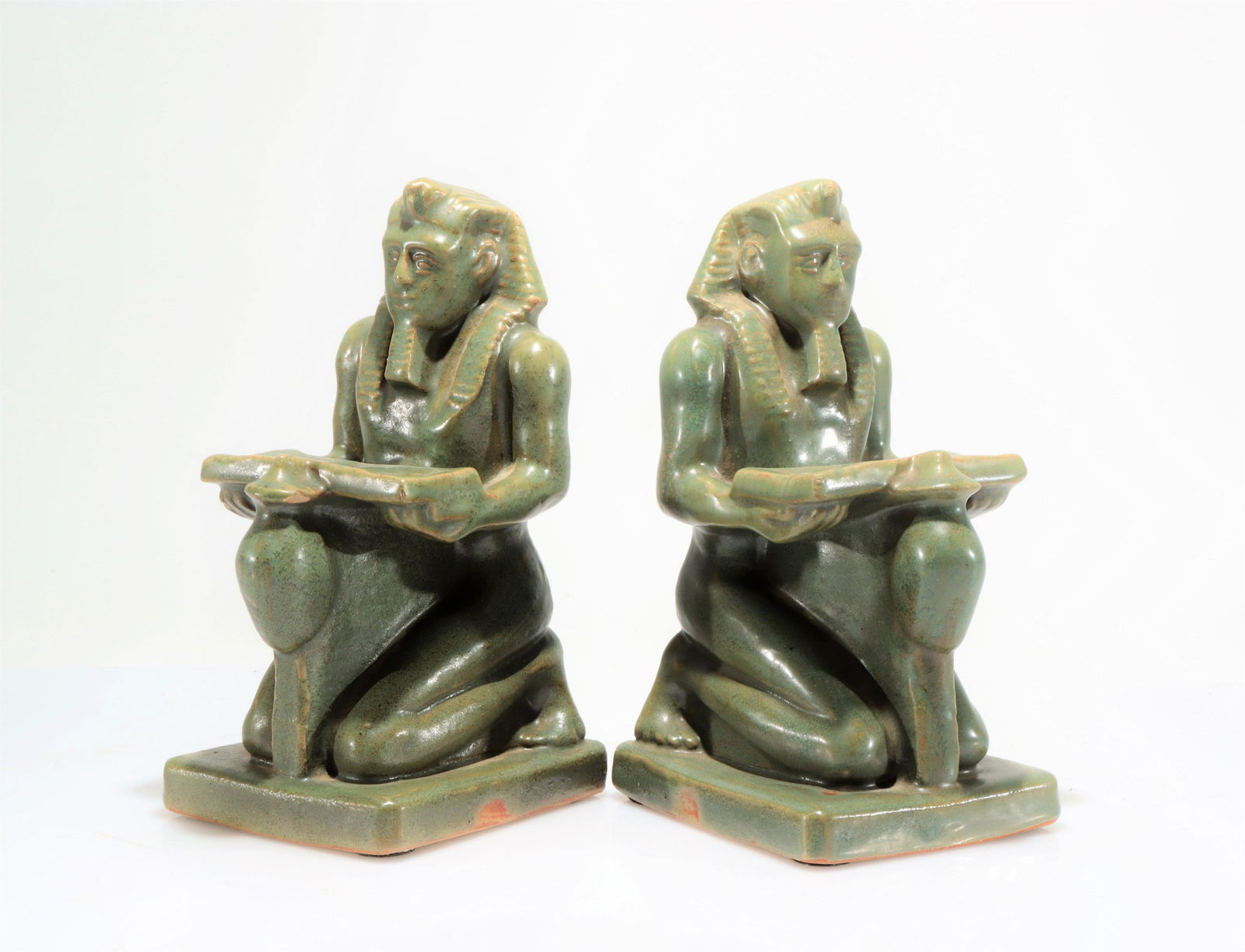 Fulper Pottery - Pair of Pharaoh Bookends (1 of 4)