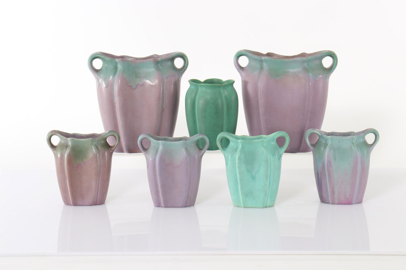 Muncie Pottery - Group of 7 Vases (1 of 8)