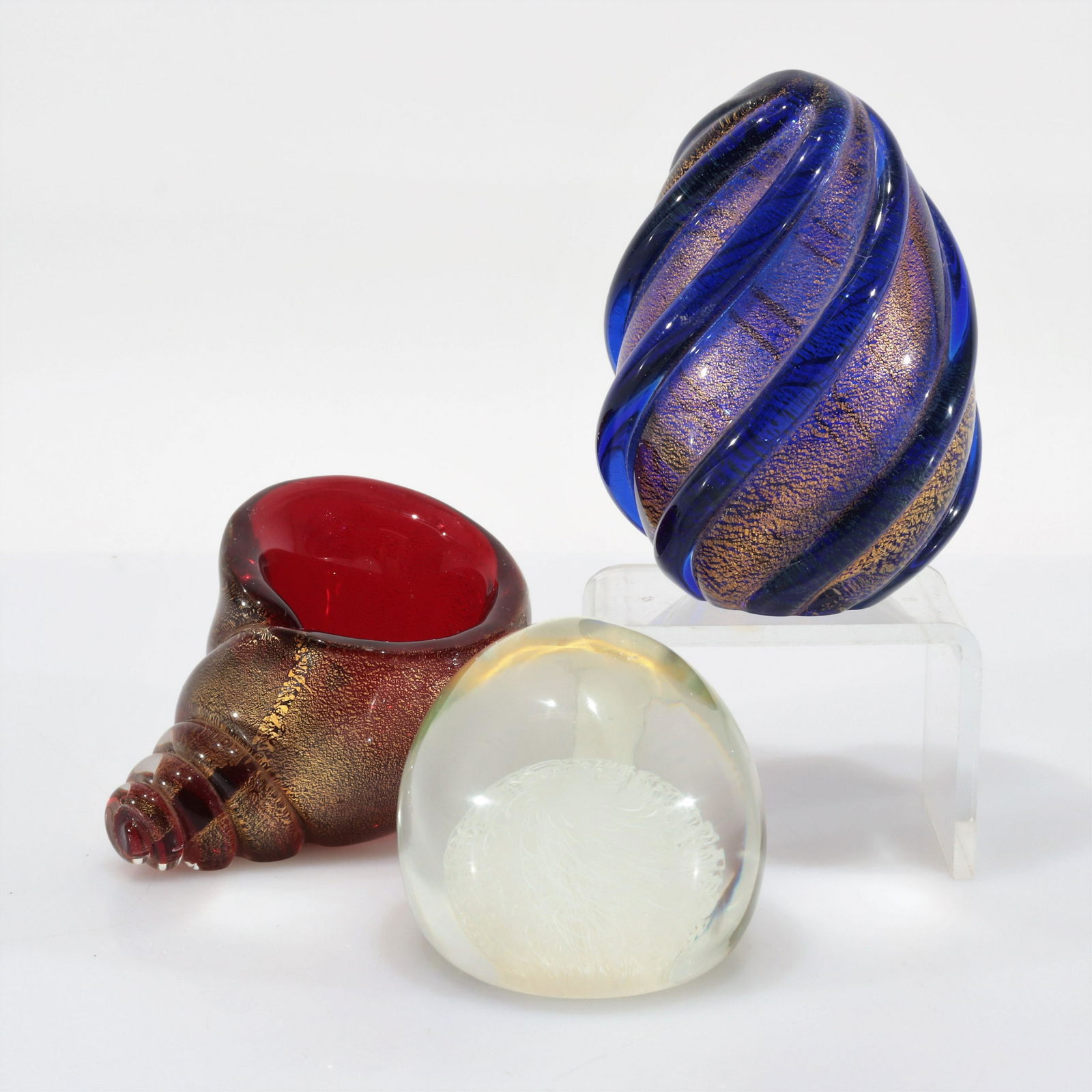 Archimede Seguso - Glass Paperweights & Shell (1 of 6)