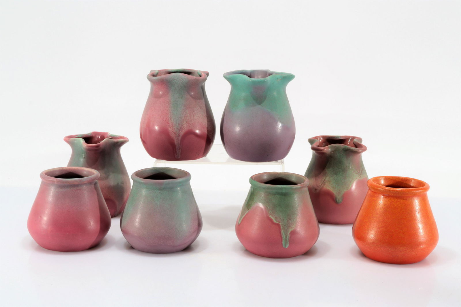 Muncie Pottery - Group of 8 Small Vases (1 of 3)