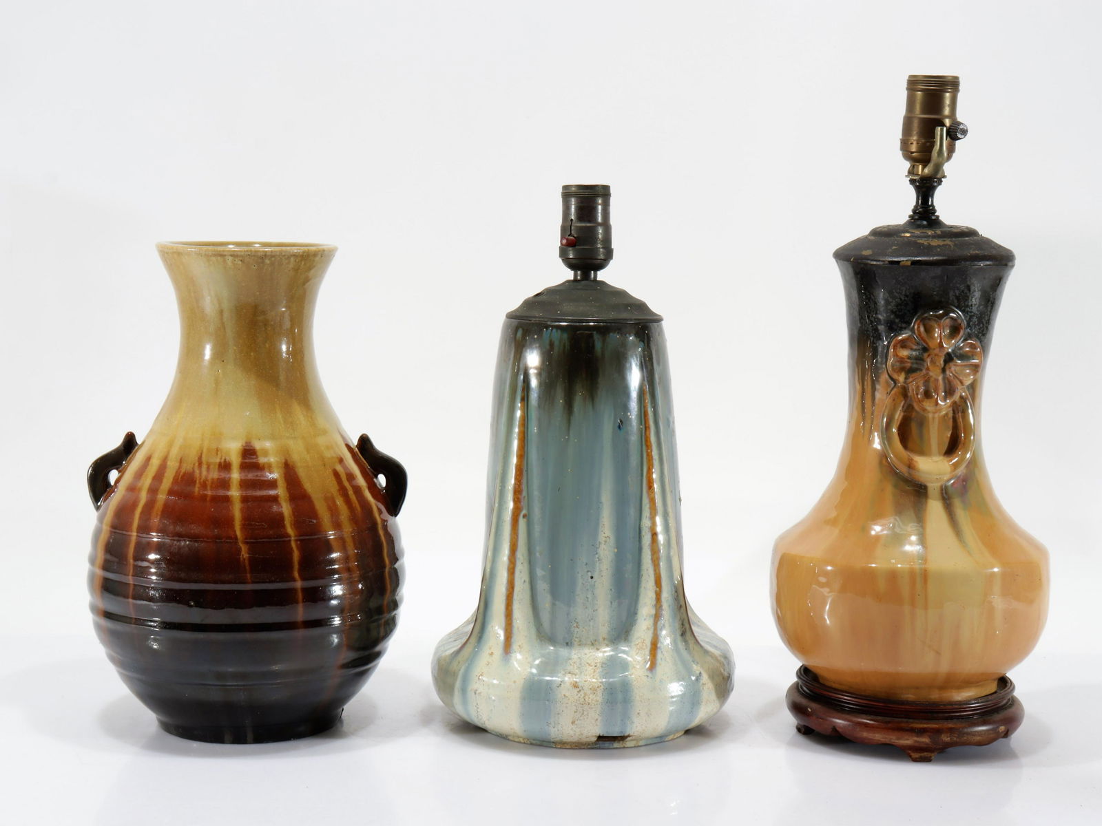 Fulper Pottery - Three Lamp Bases (1 of 7)