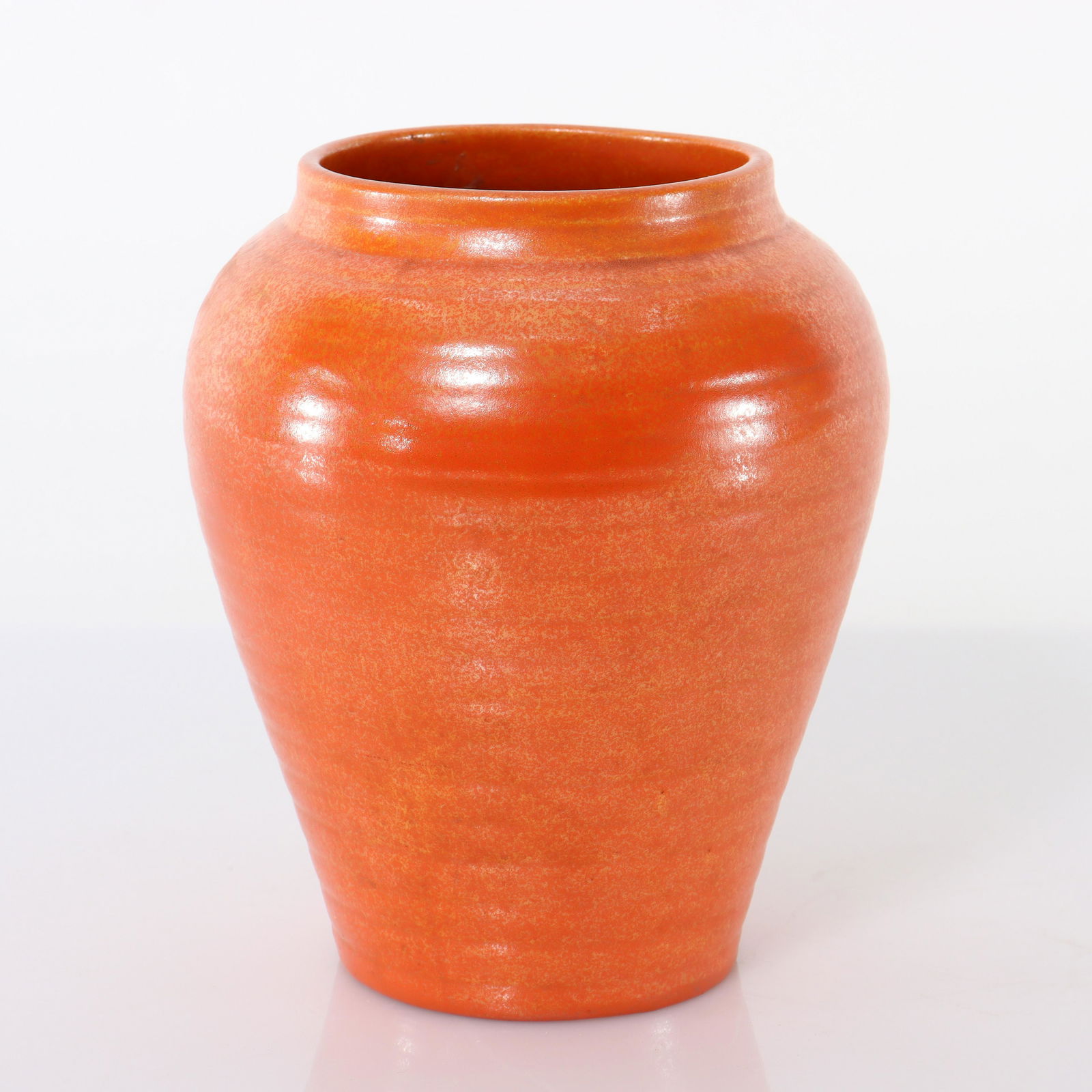 Muncie Pottery - Uncommon Glass Orange Vase (1 of 4)