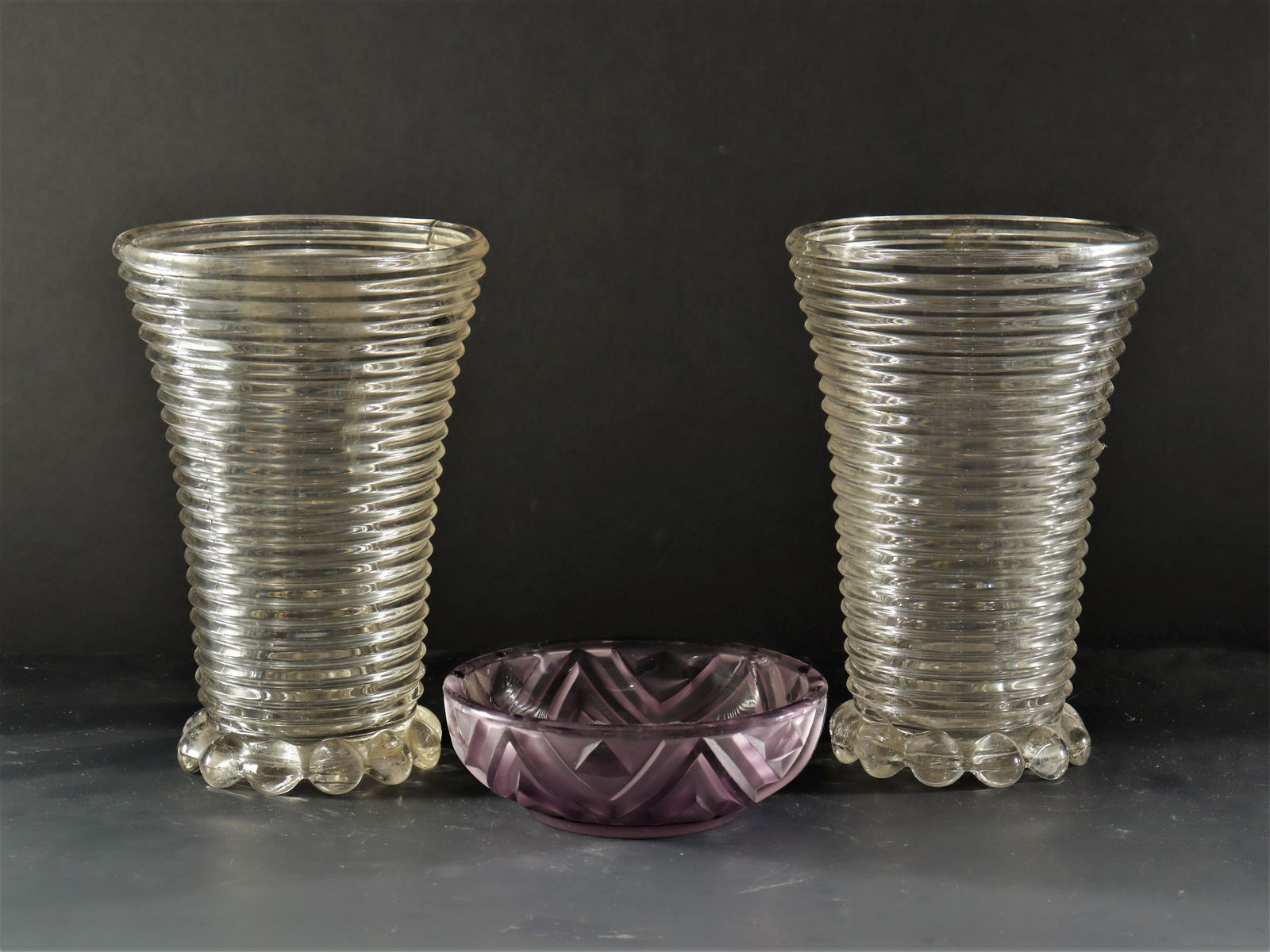 Andre Hunebelle Bowl & Art Deco Vases (1 of 4)