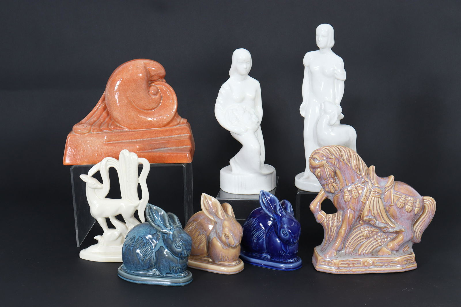 Group of 8 Art Deco Pottery Figures (1 of 11)