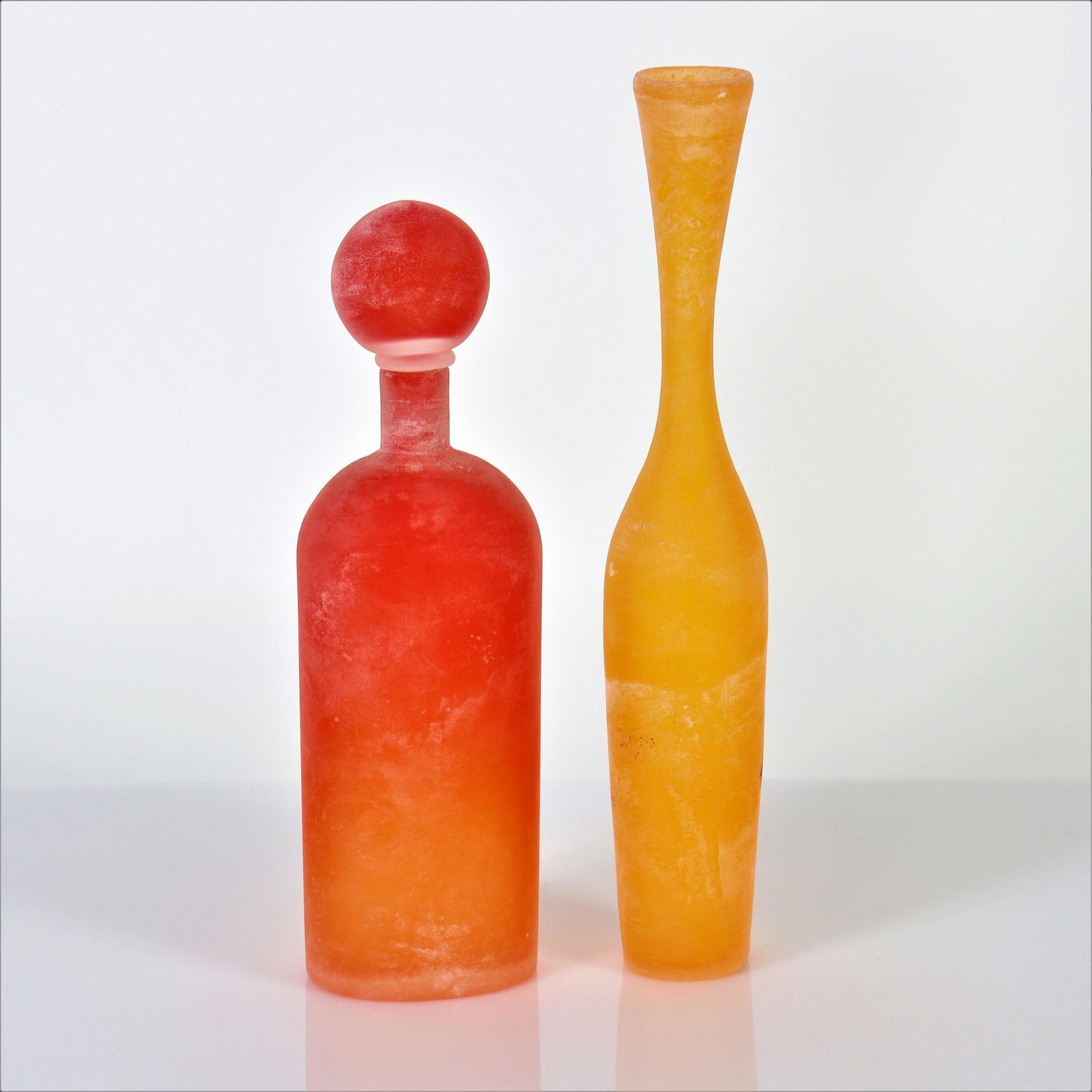 Attr. Gino Cendese - Scavo Glass Vase & Decanter (1 of 4)