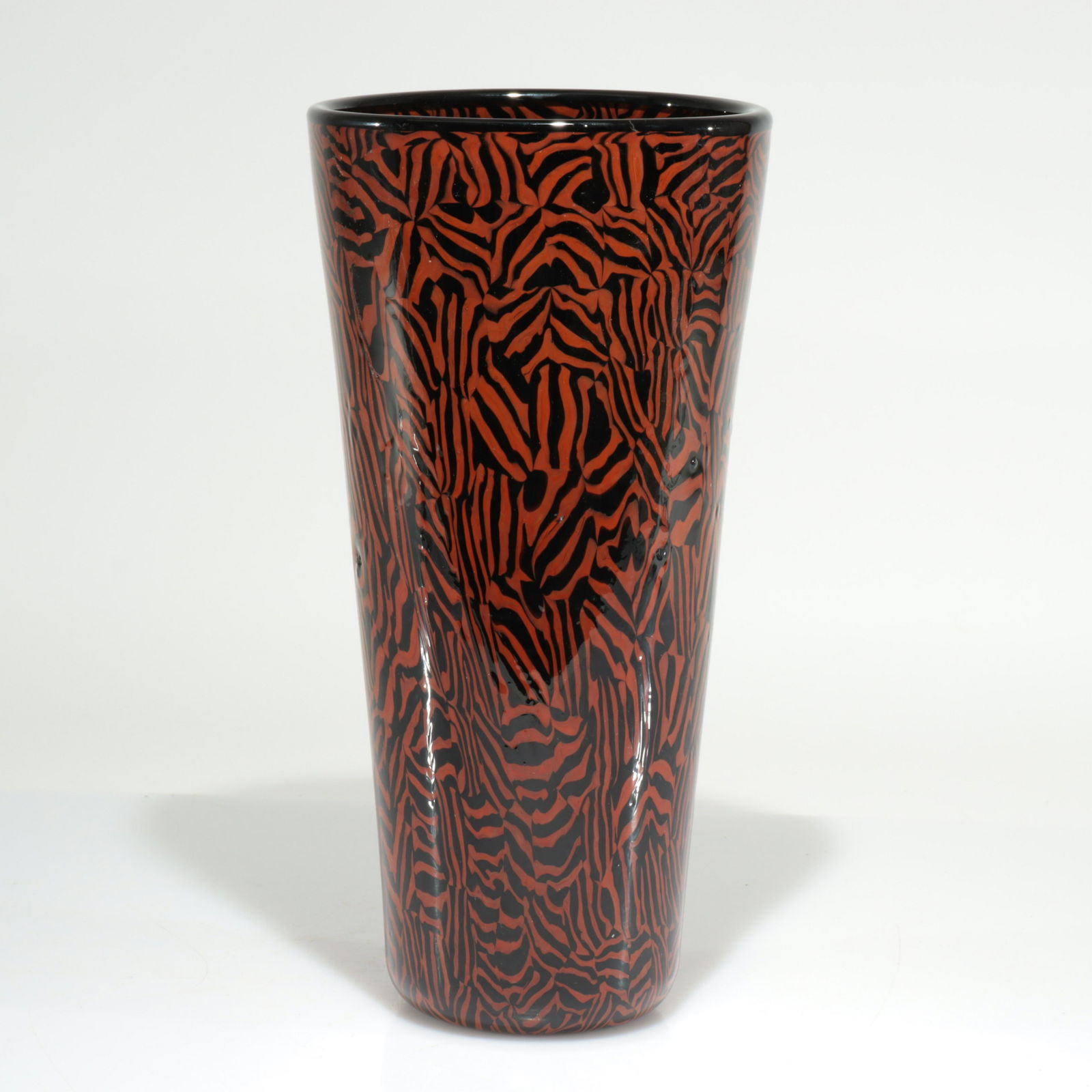 Attr. Pollio Perelda - Black & Brown Glass Vase (1 of 4)
