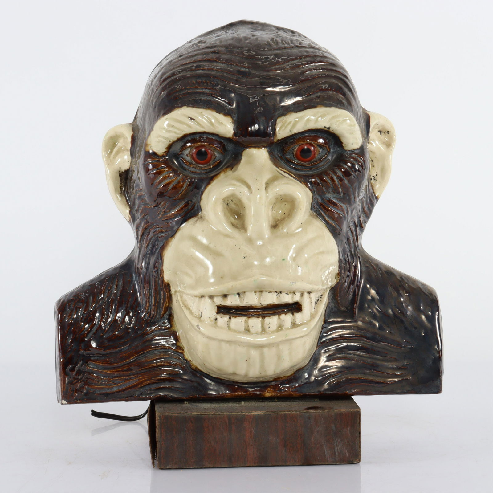 Mid Century Pottery Gorilla Lamp (1 of 3)