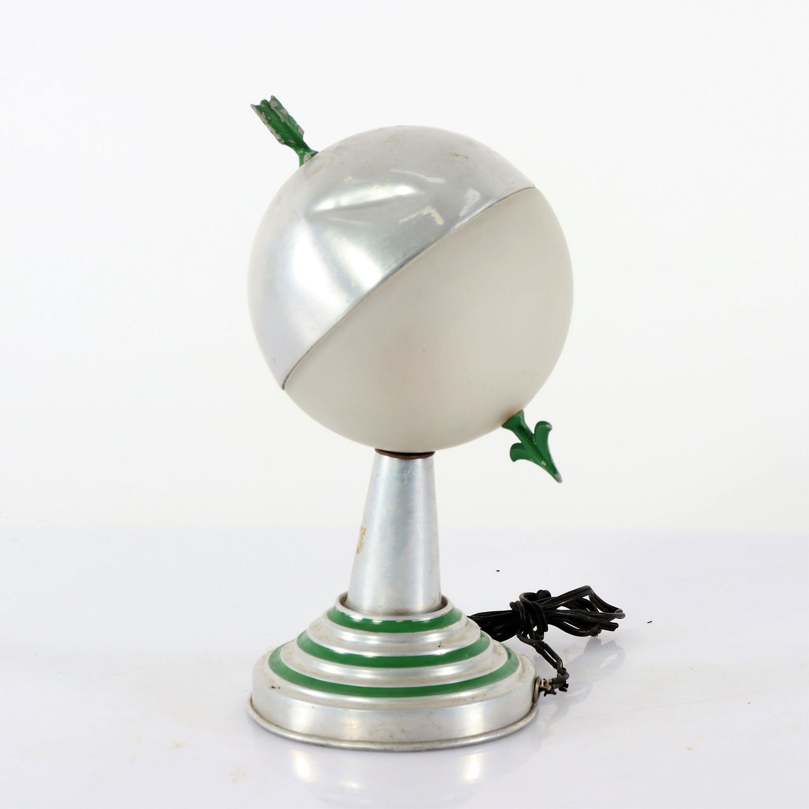 Art Deco Enameled Aluminum Lamp, c 1930 (1 of 5)