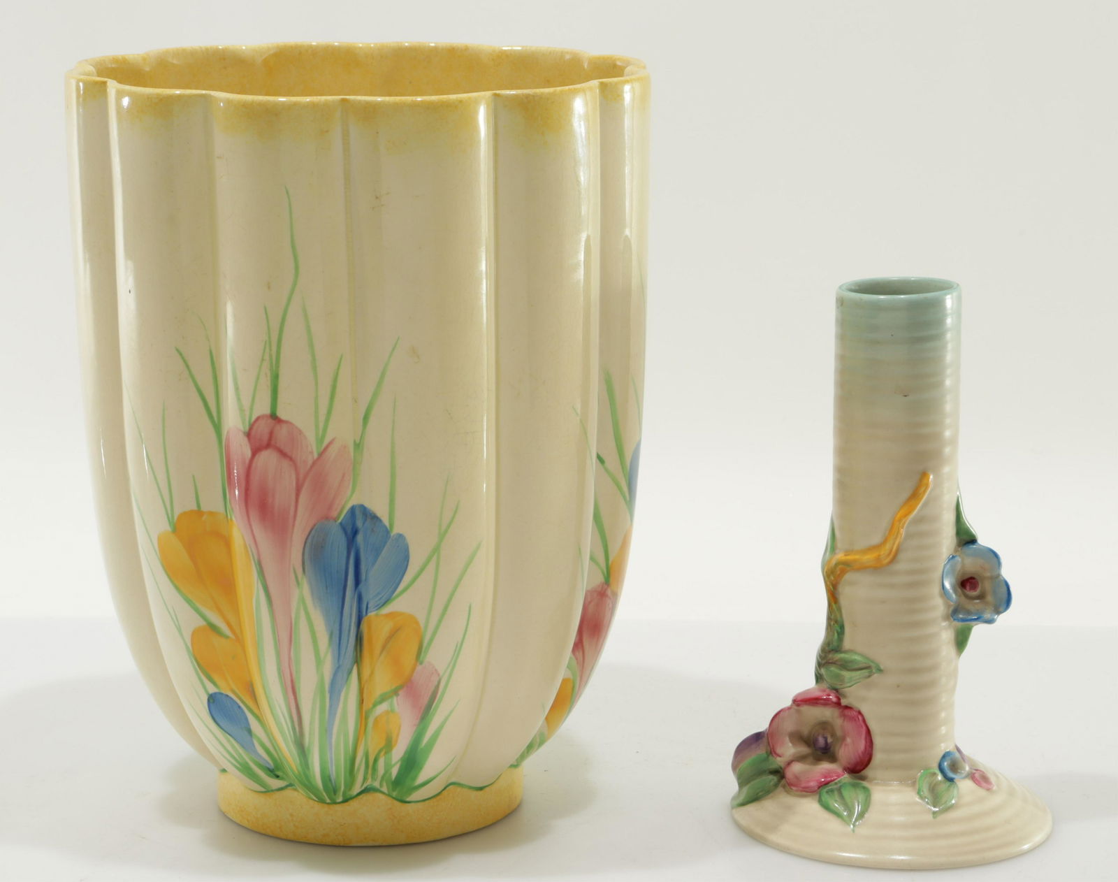 Clarice Cliff - Crocus Vase & Clematis Candlestick (1 of 6)
