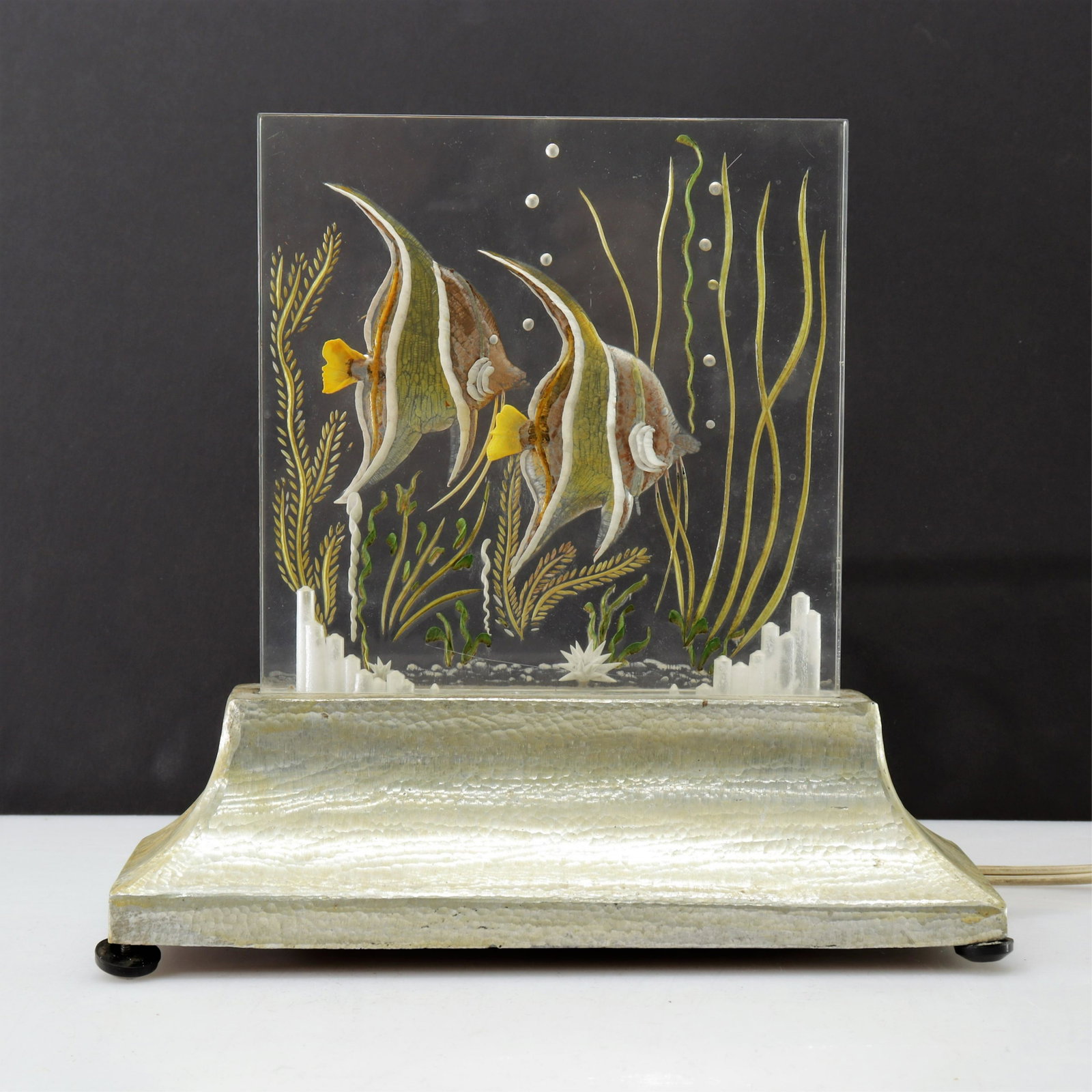 Metal & Plastic Aquarium Lamp: Metal & Plastic Aquarium Lamp Dimensions: 8" H x 8.5" W Property from the collection of Seymour Stein.
