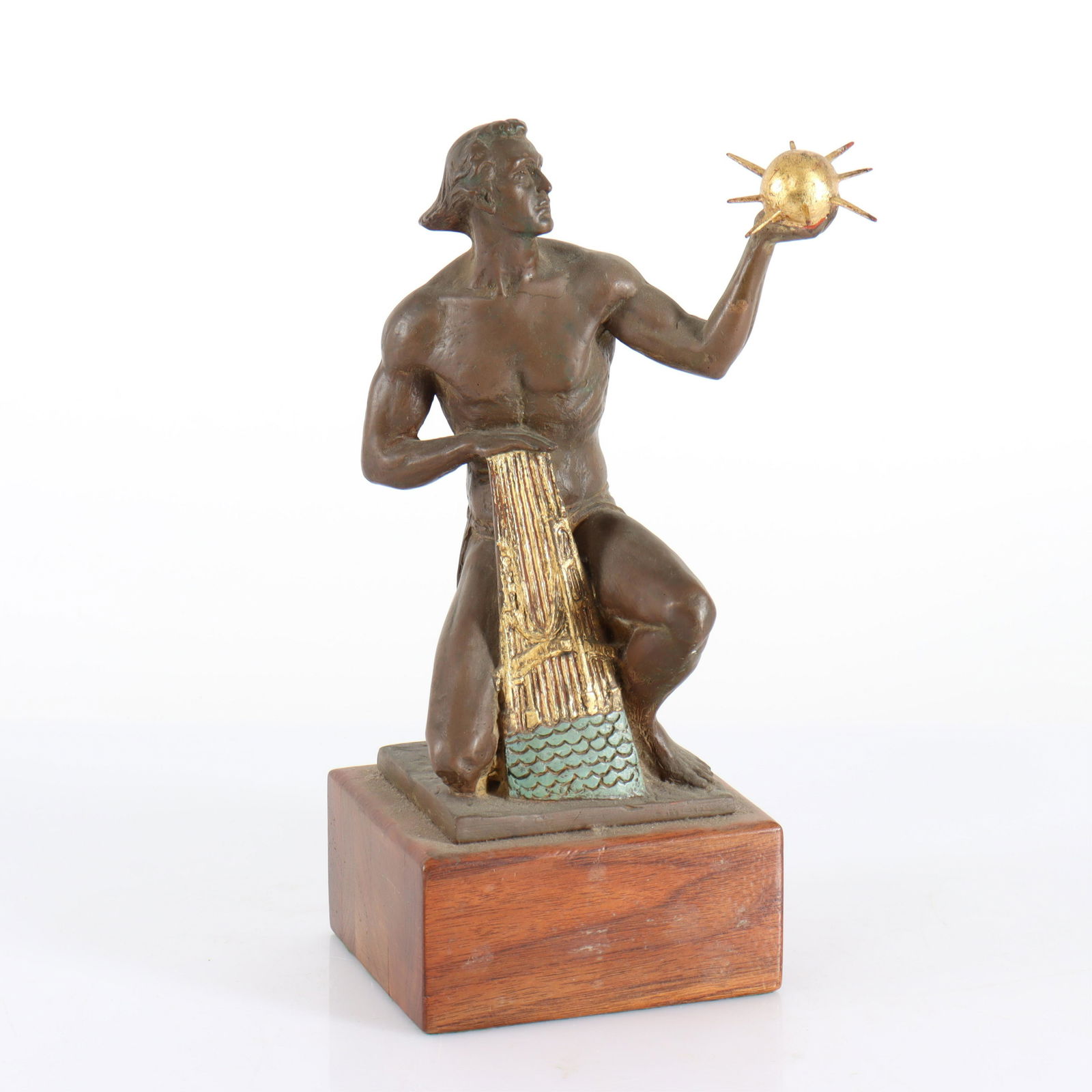 Deco Gilt & Painted Composition of Apollo (1 of 4)