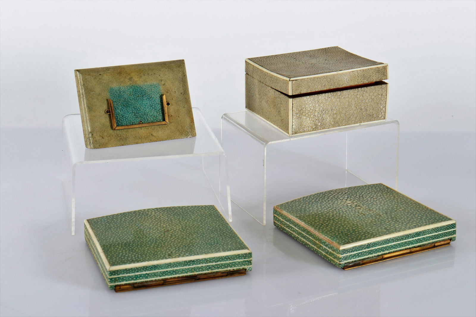Shagreen Veneered Desk Items (1 of 5)