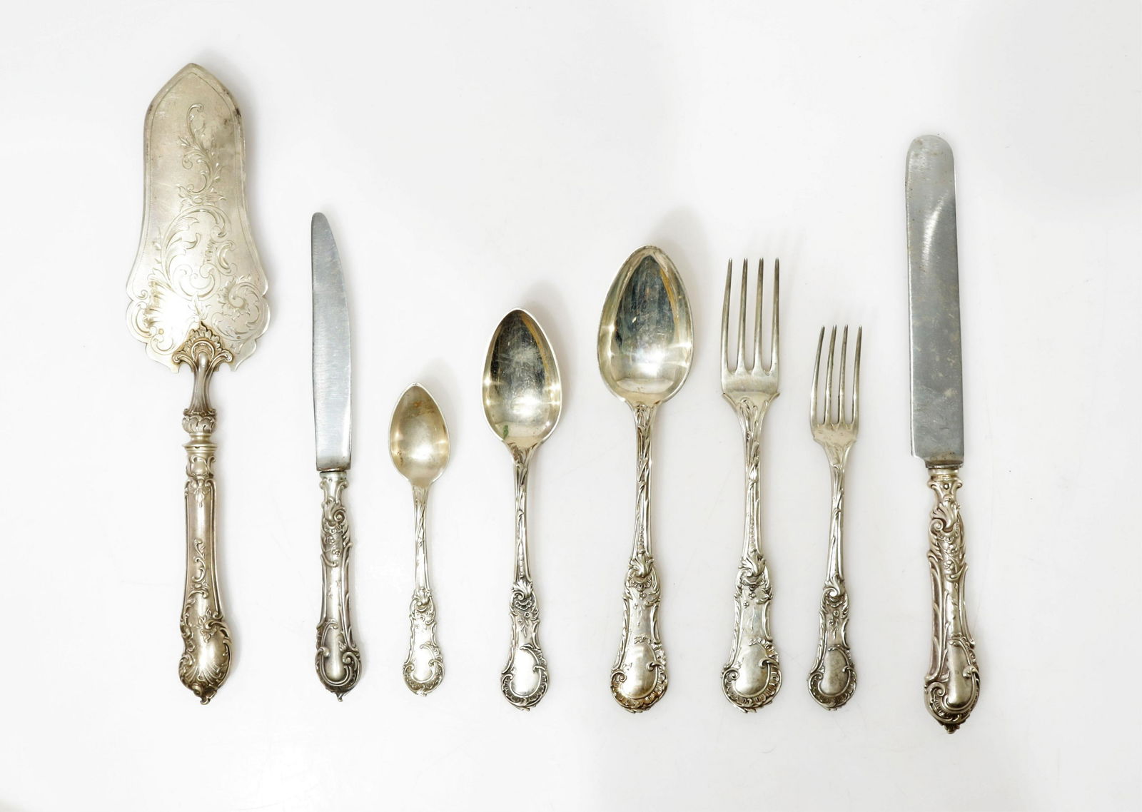 Viennese .800 Silver Partial Flatware Service (1 of 10)