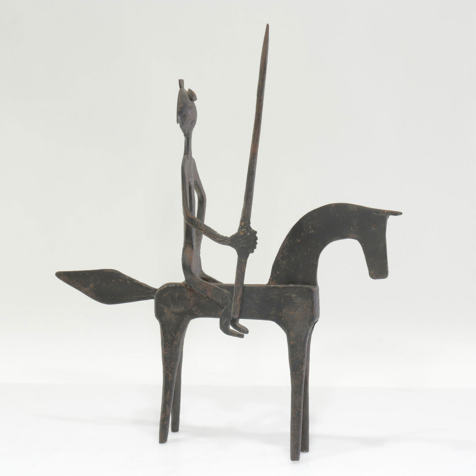 Attrb. Georges Liautaud - Man on Horse - metal (1 of 5)