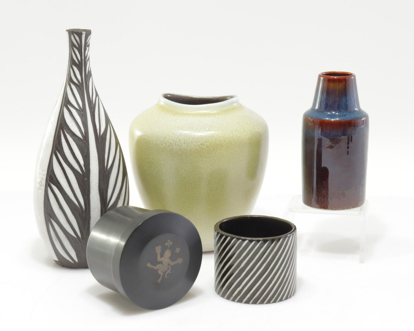 Five Modern Scandinavian Ceramics; Bridge Coasters (1 of 7)