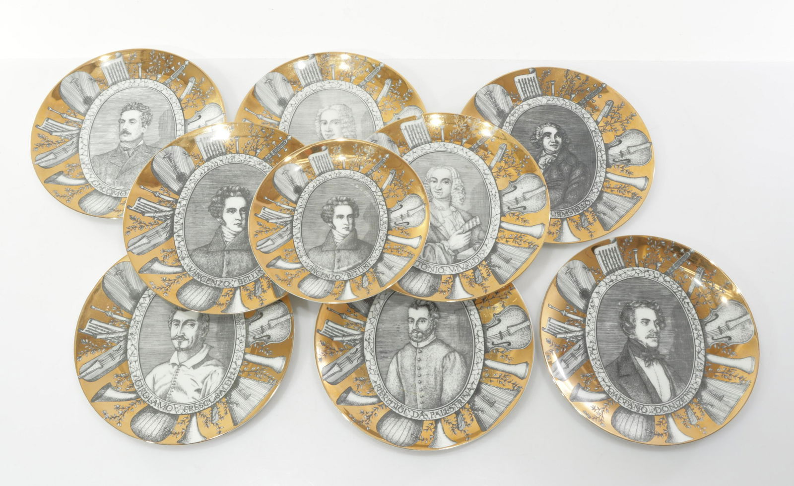 Nine Fornasetti "Grandi Maestri" Decorative Plates (1 of 7)