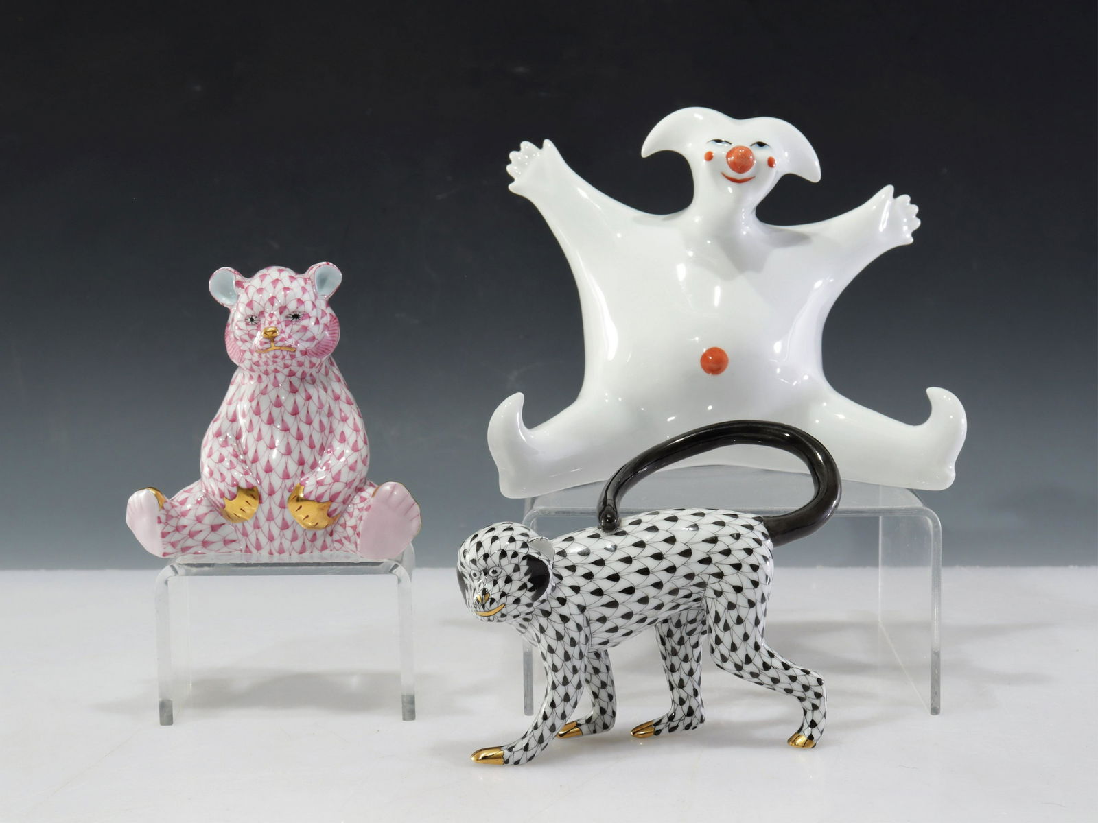 Three Herend Porcelain Figurines (1 of 8)