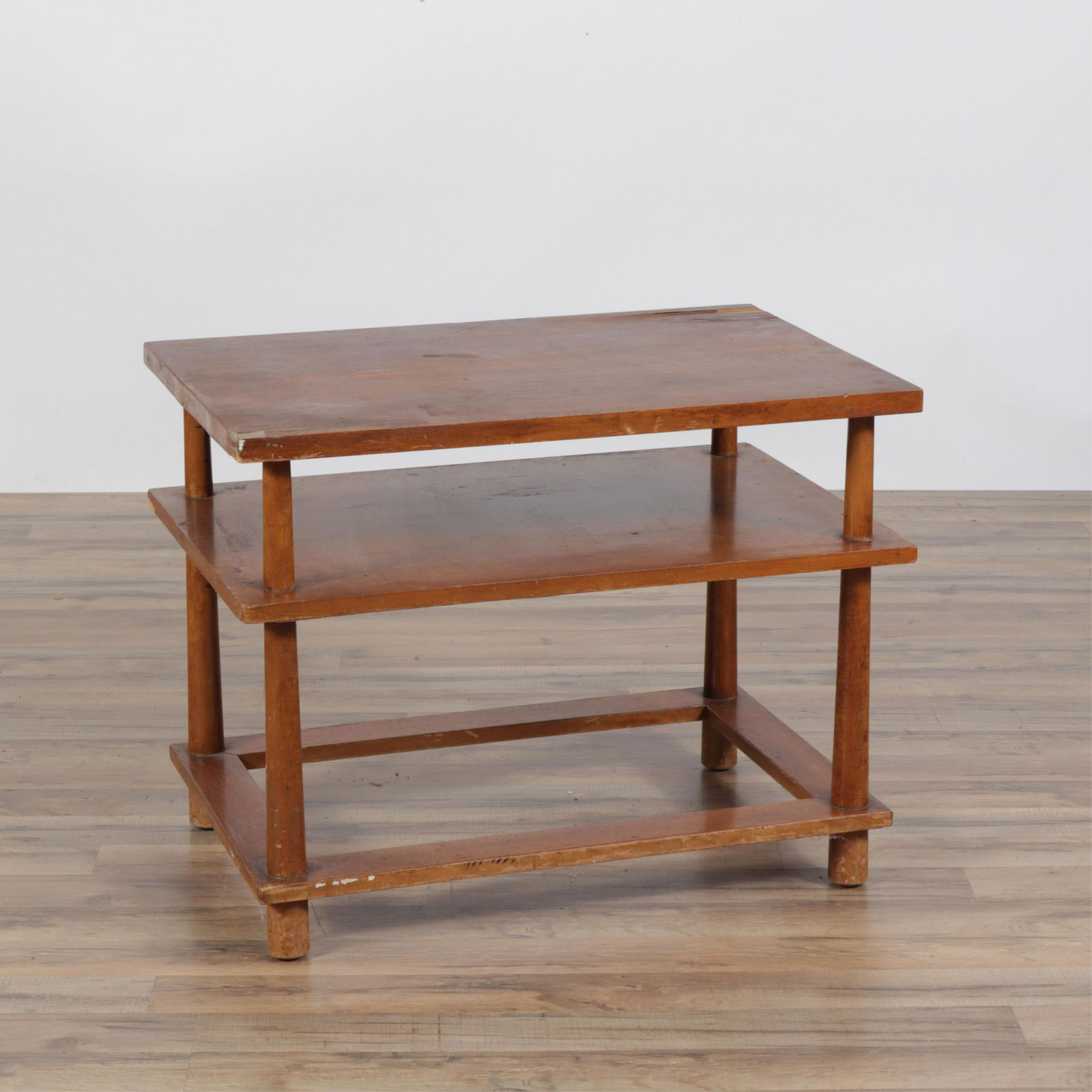 T.H. Robsjohn Gibbings Cherry 2-Tier Table, 1950 (1 of 6)