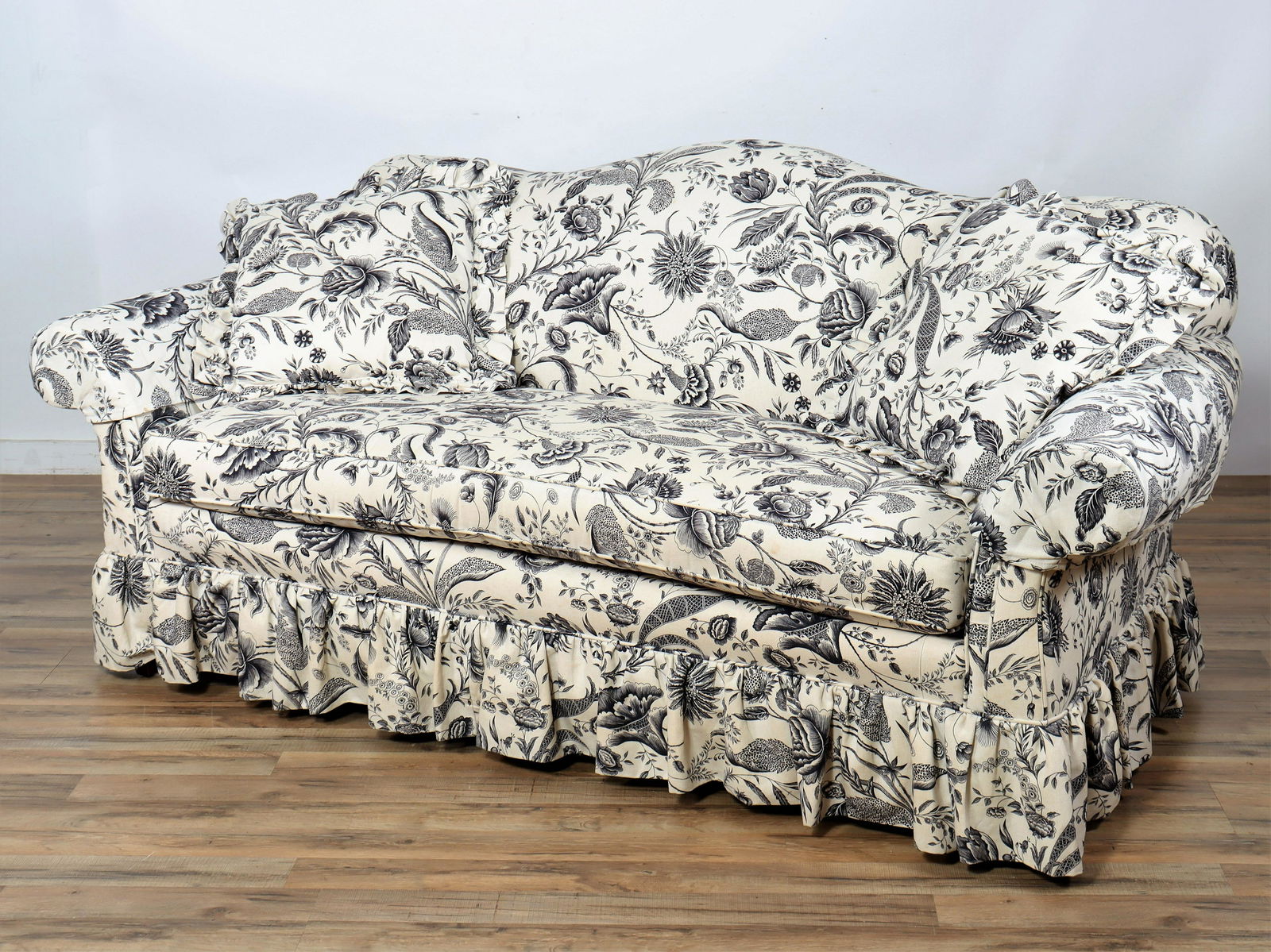 Lee Industries Upholstered Camel Back Sofa (1 of 10)