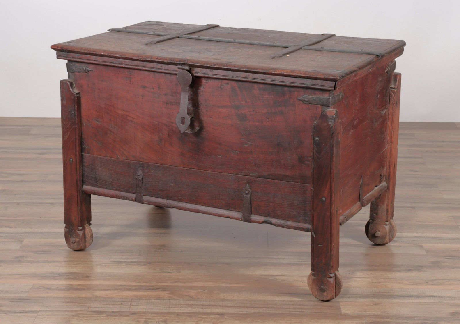 Tibetan Teak Storage Chest: Tibetan Teak Storage Chest,Purchased from Seret & Sons, Santa Fe Dimensions: 26.75" H x 37" W x 23" D Property from a Manhattan Interior Designer