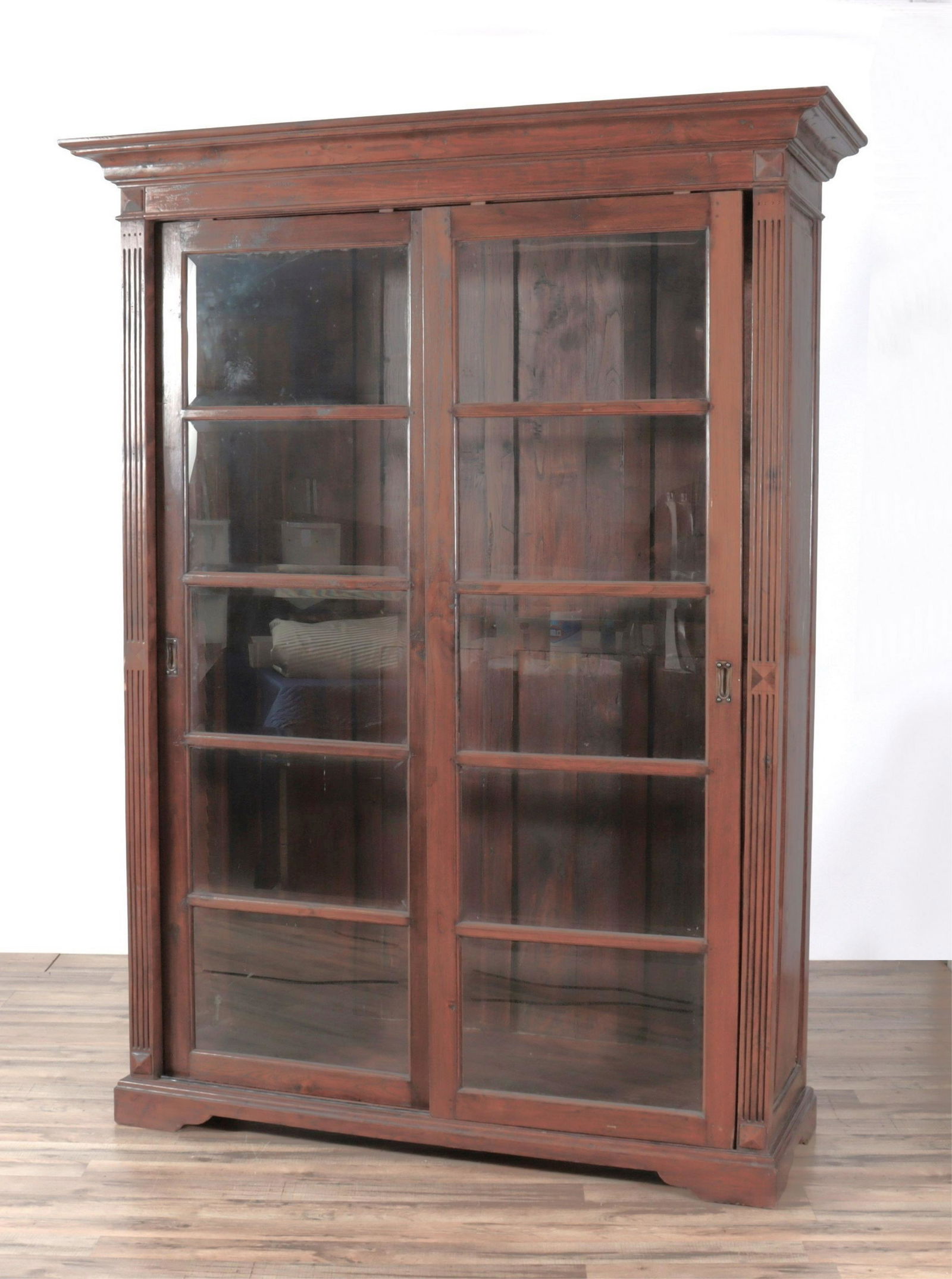 Baroque Style Stained Pine Bookcase (1 of 5)