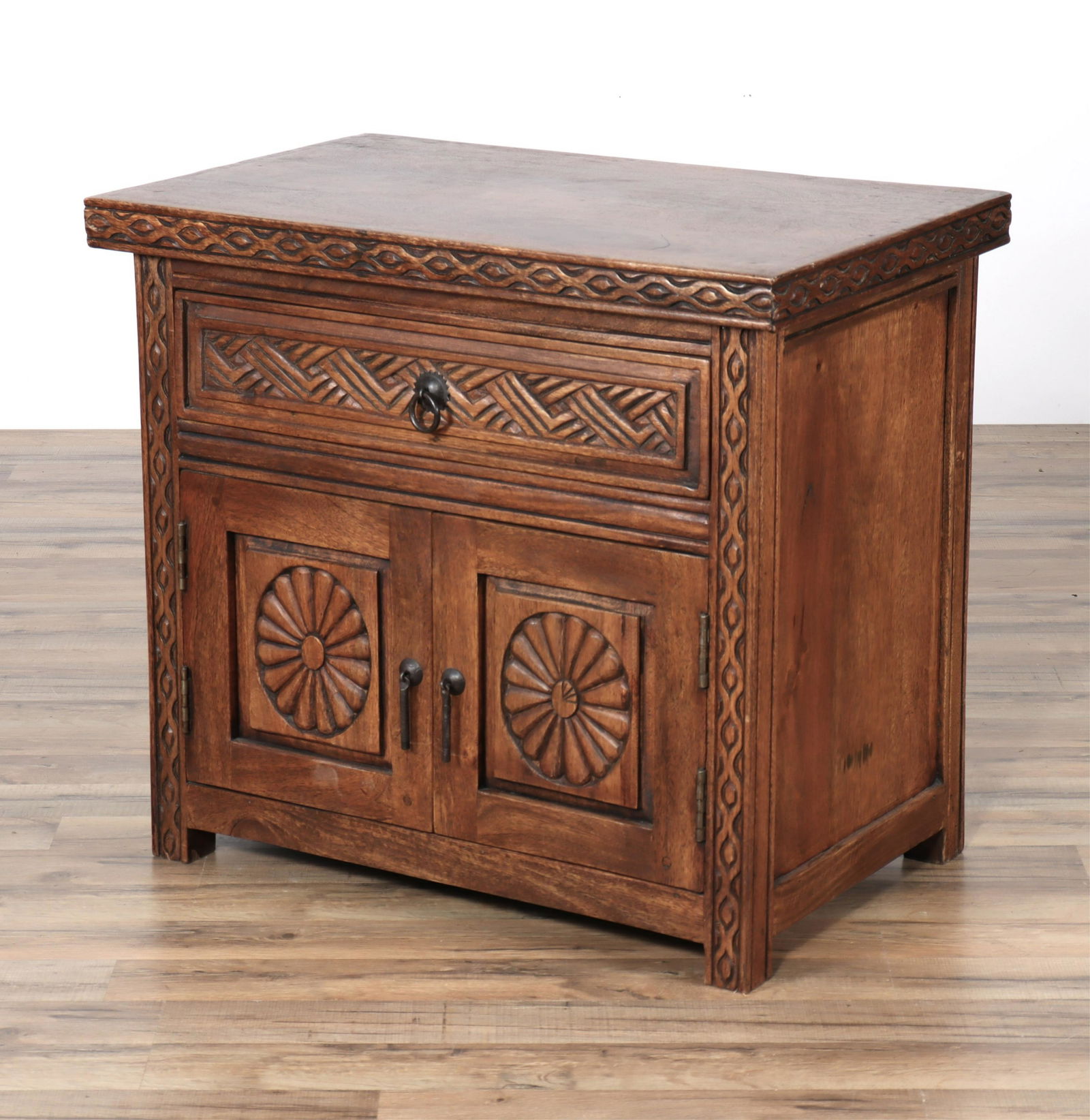 Baroque Style Walnut Side Cabinet (1 of 6)