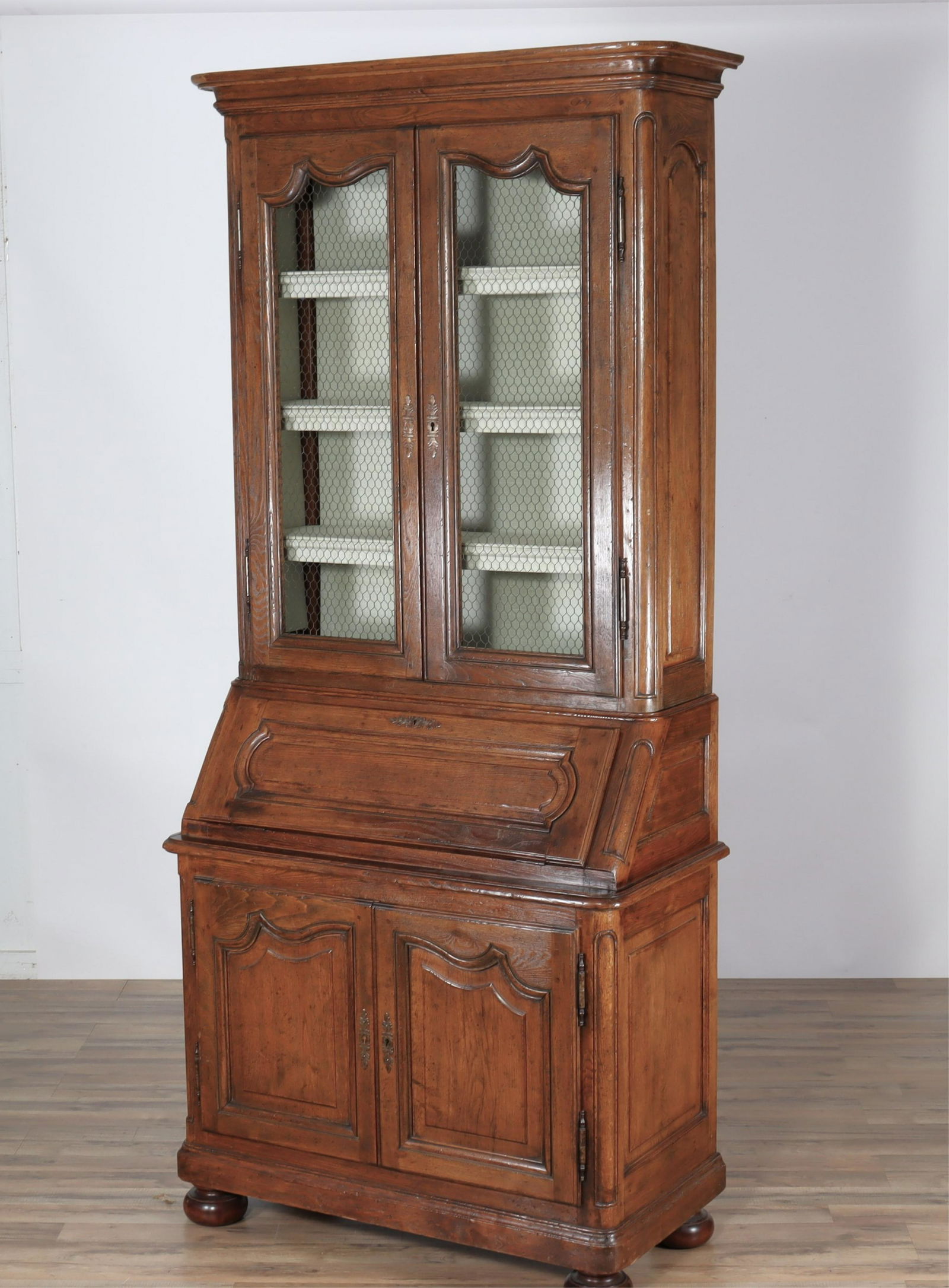 Auffrey French Style Slant Front Bureau Bookcase (1 of 15)