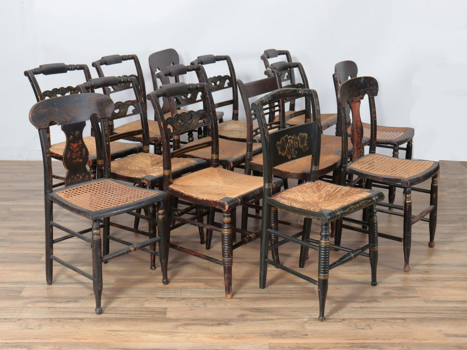 19th C. Hitchcock -Federal Style Dining Chairs (1 of 18)