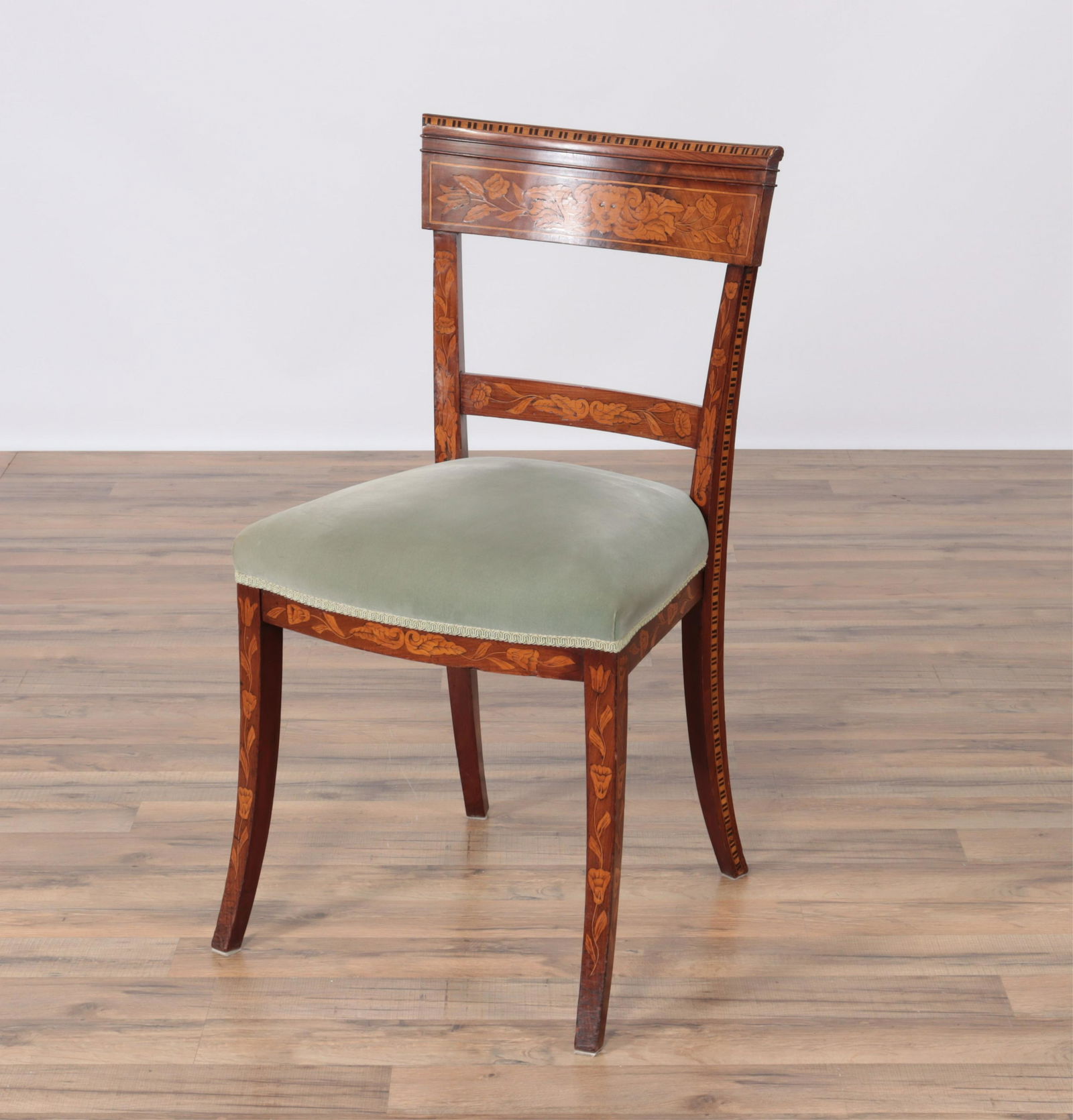 Dutch Classical Marquetry Side Chair, 19th C. (1 of 8)