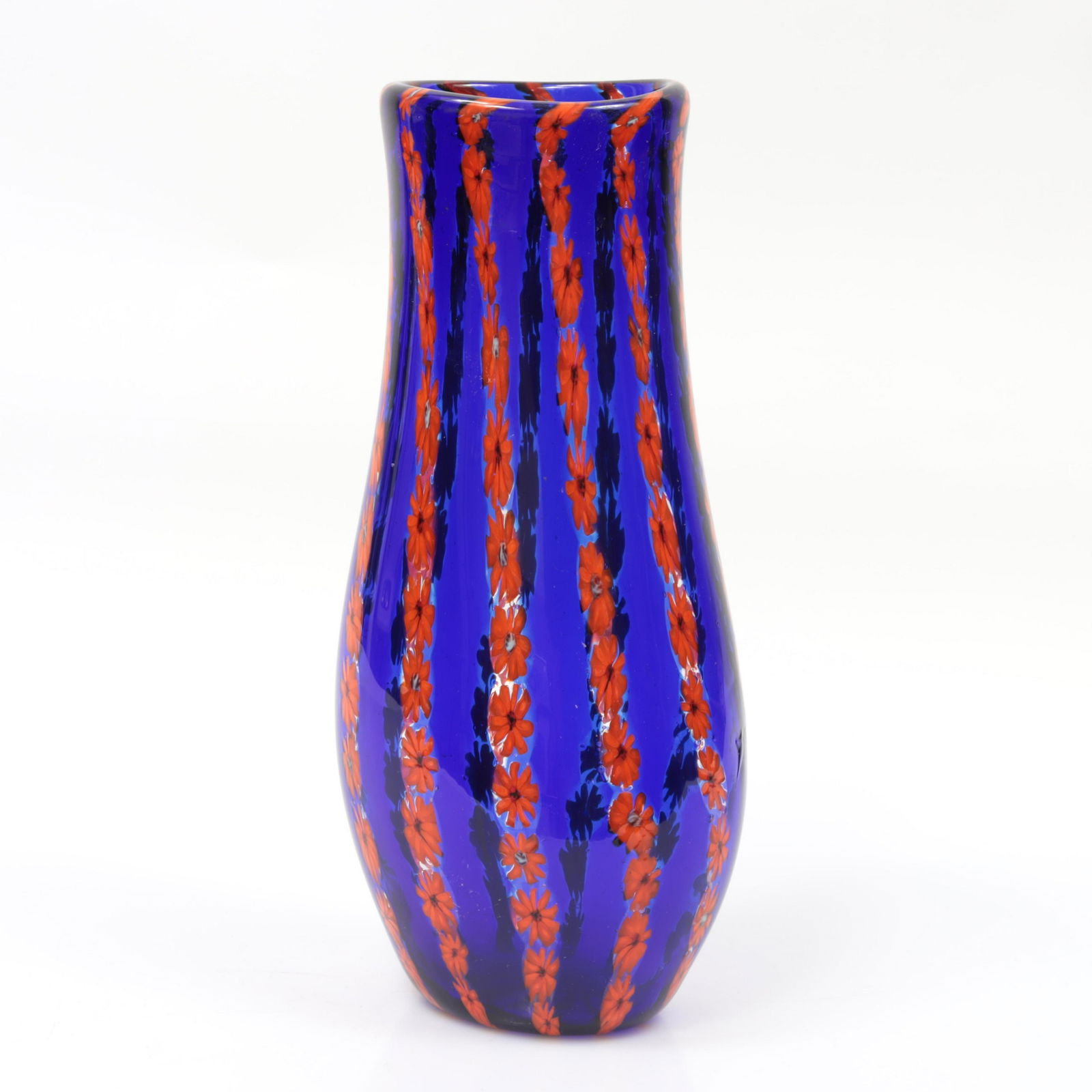 Vittorio Ferro (attributed) - Cobalt Flower Vase: Vittorio Ferro (attributed) - Cobalt Flower Vase, unmarked Dimensions: 15.25" H