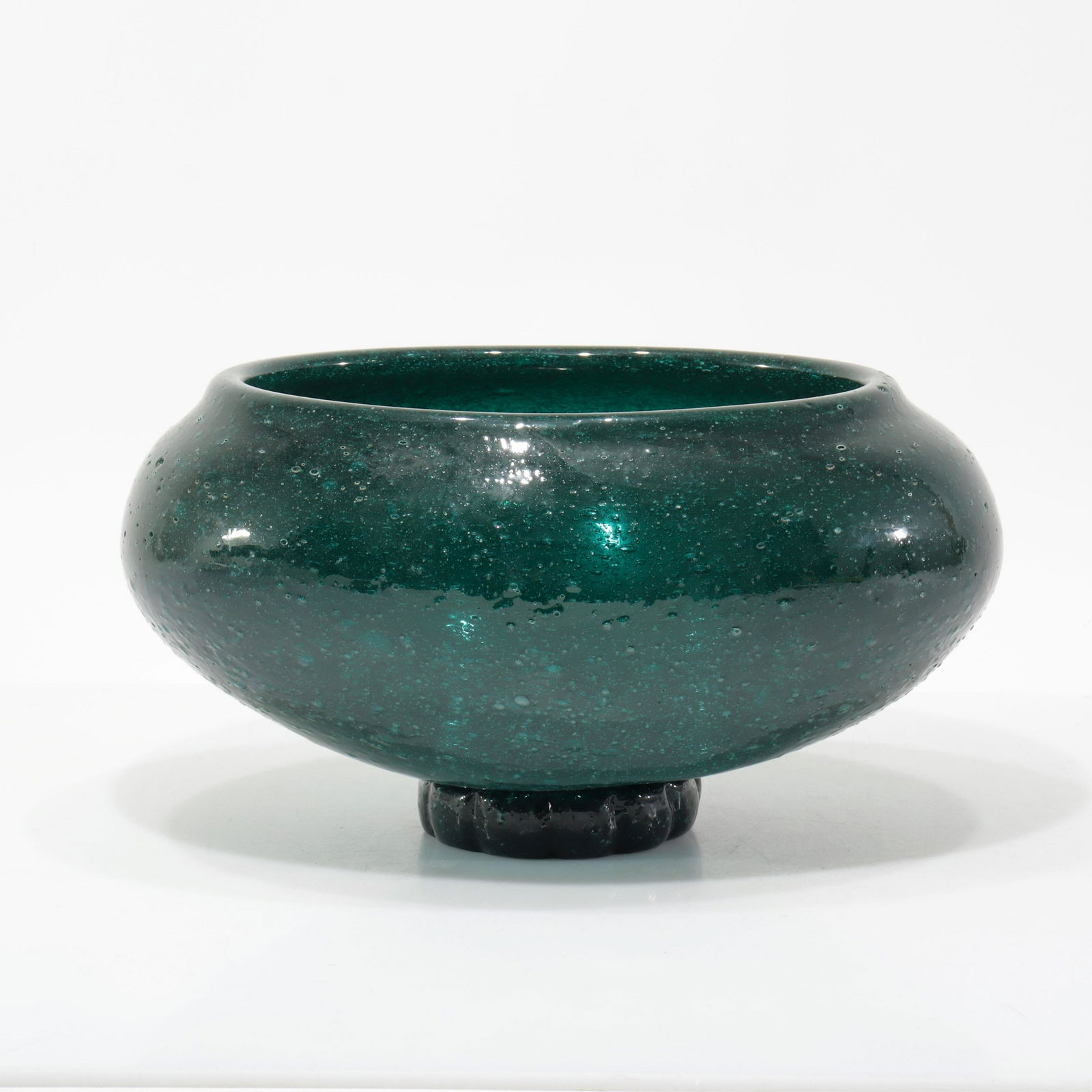 Ercole Barovier (attributed) - Green Pulegoso Bowl (1 of 5)