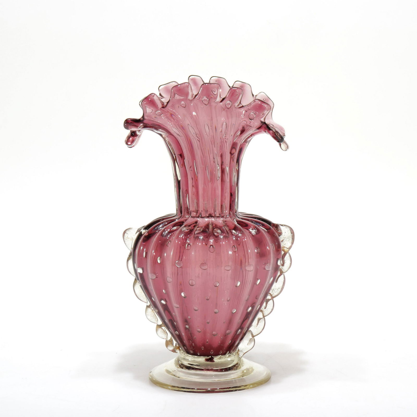 Barovier & Toso - Gilt Purple Glass Vase (1 of 4)
