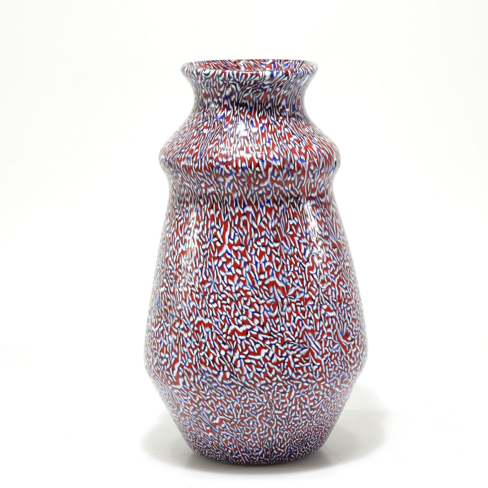 Ermano Toso (style) - Red, White & Blue Vase (1 of 3)