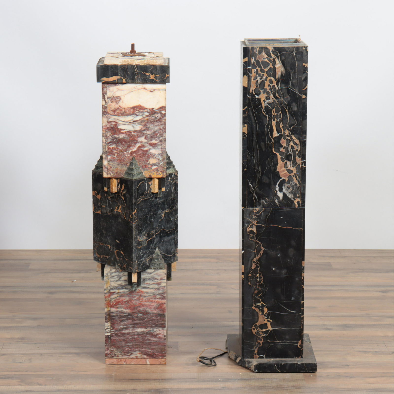 Art Deco Marble Illuminated Pedestals (1 of 9)