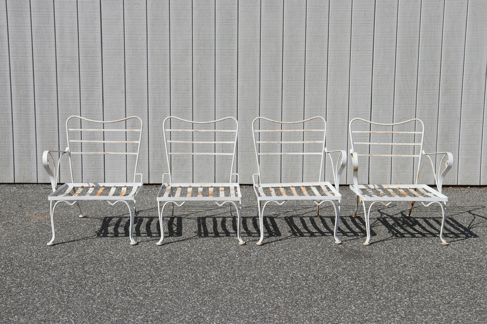 Painted Metal Outdoor Sectional Sofa & Chair (1 of 6)