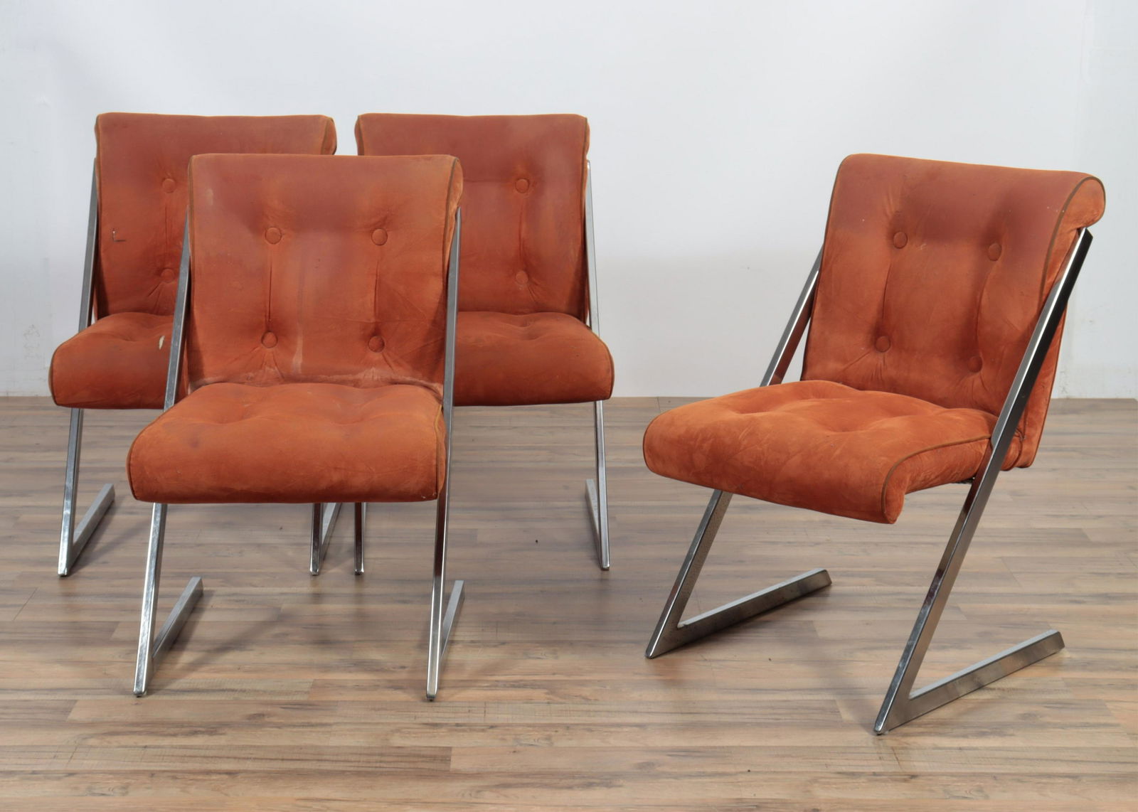 6 Milo Baughman Style Z Form Side Chairs (1 of 11)