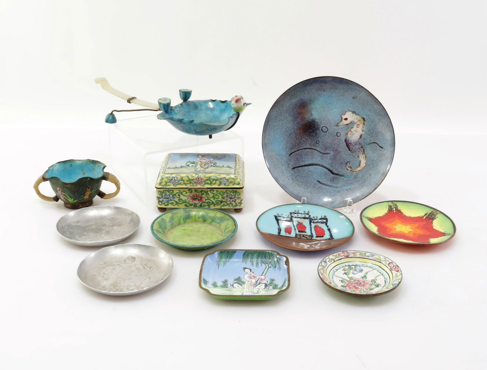 Chinese & Modern Jade & Enamel Table Objects (1 of 17)