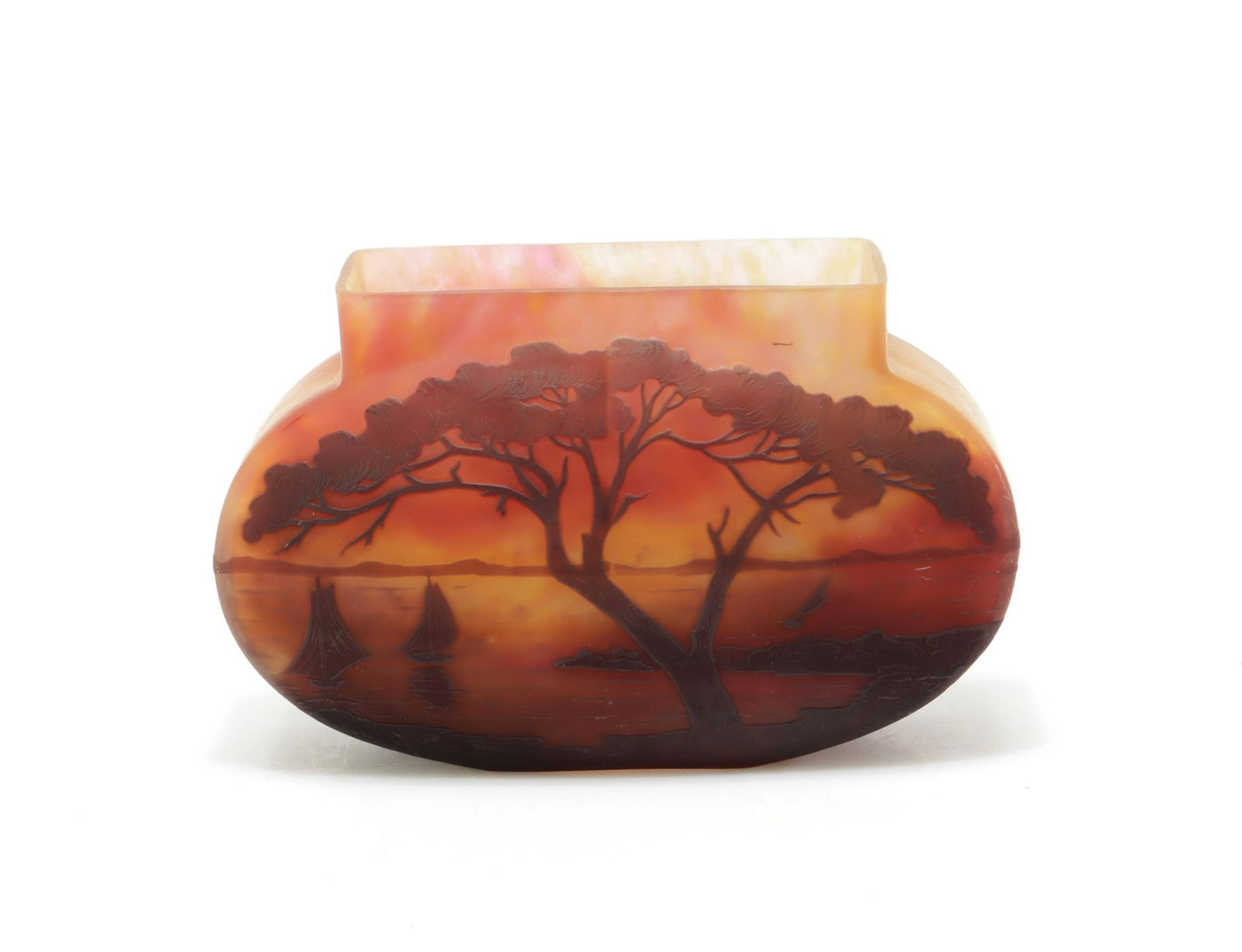 Daum Nancy - Acid Etched Pictorial Vase (1 of 5)