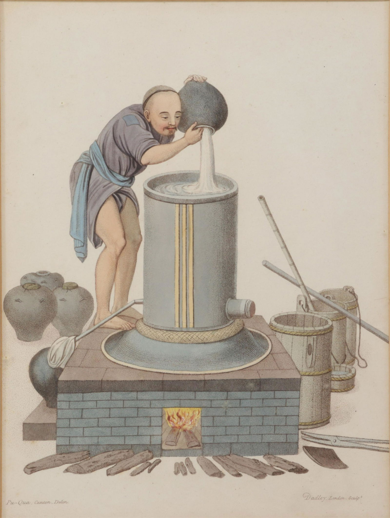 Six 18th C. Asian Pu-Qua Canton Delin Prints (1 of 10)