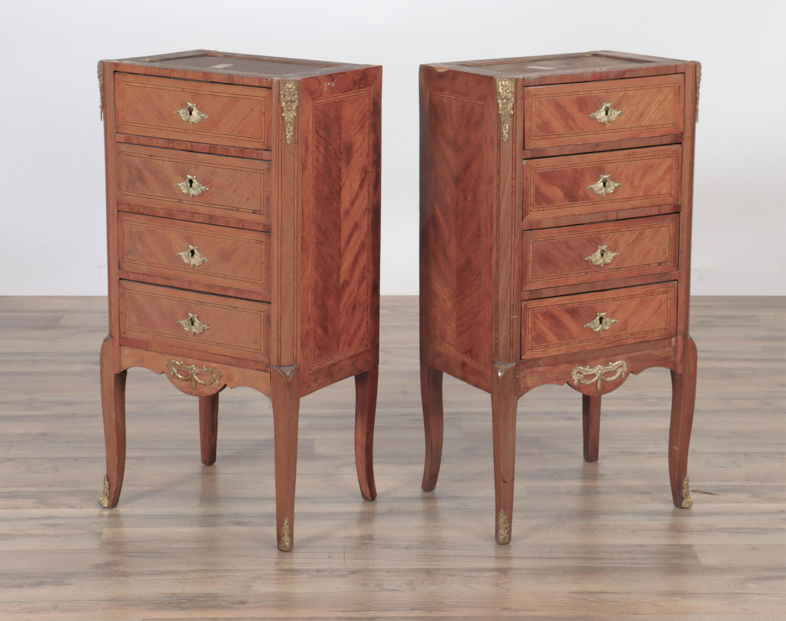 Pair Louis XV/XVI Style Petit Commodes (1 of 8)